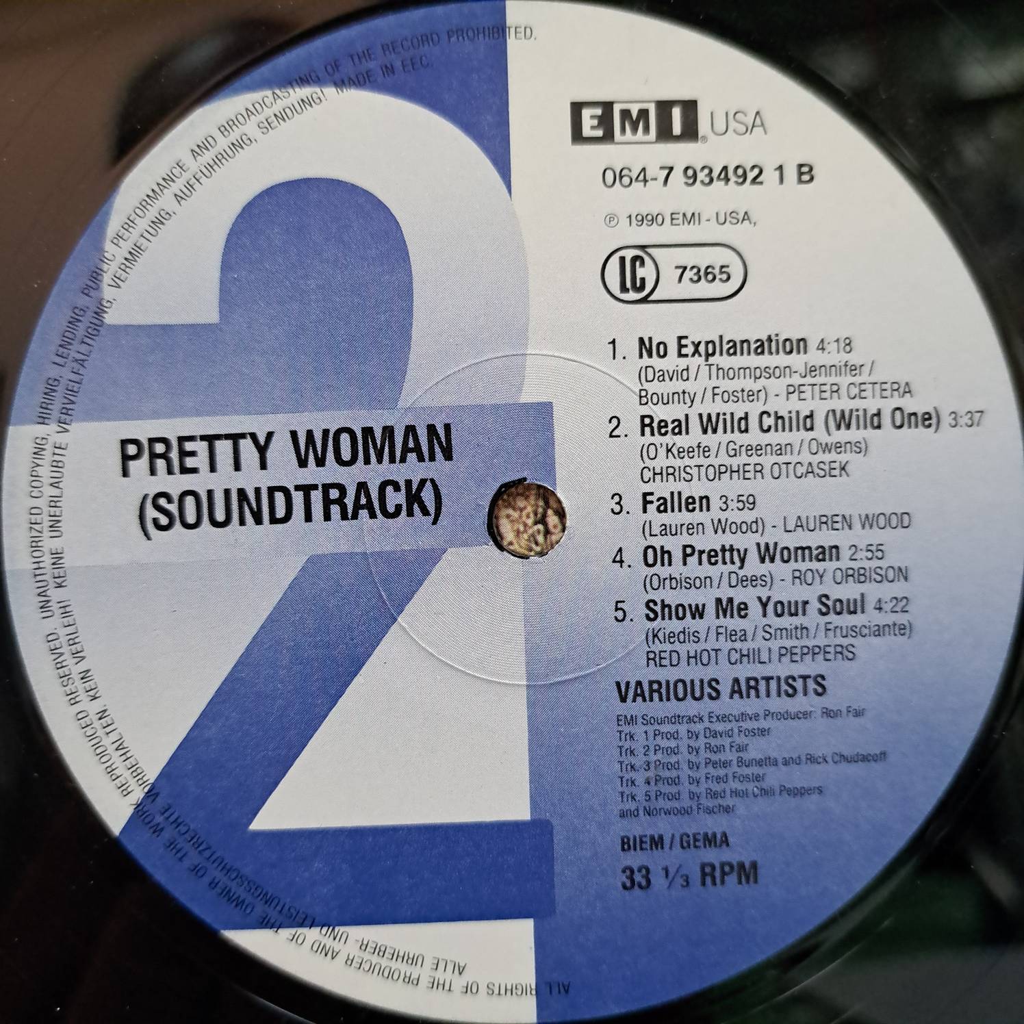 Pretty Woman (Original Motion Picture Soundtrack) - Roxette, David Bowie, Red Hot Chili Peppers - Disc VINIL LP EX - imagine 2