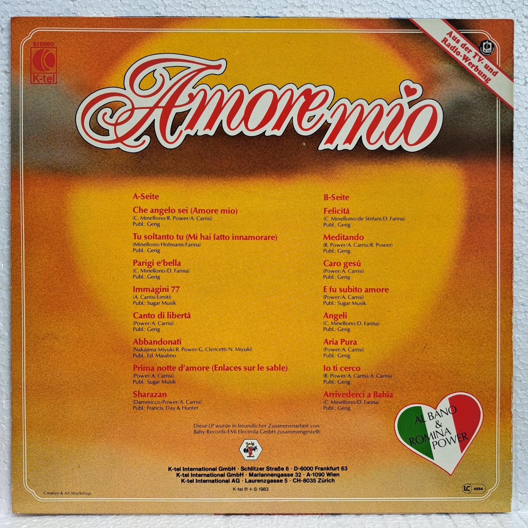 Al Bano & Romina Power – Amore Mio - Disc VINIL LP VG+ - imagine 2