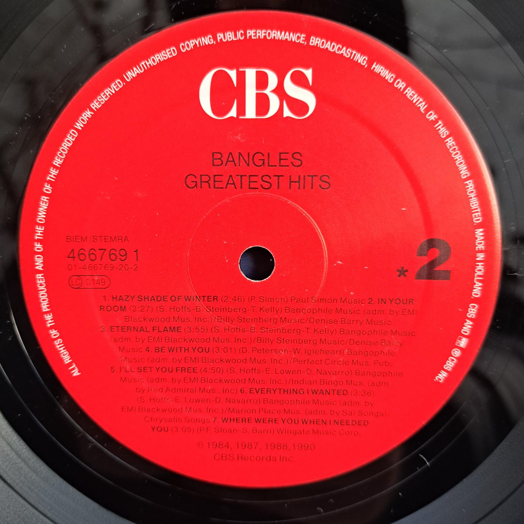 Bangles – Greatest Hits Disc VINIL LP EX - imagine 3