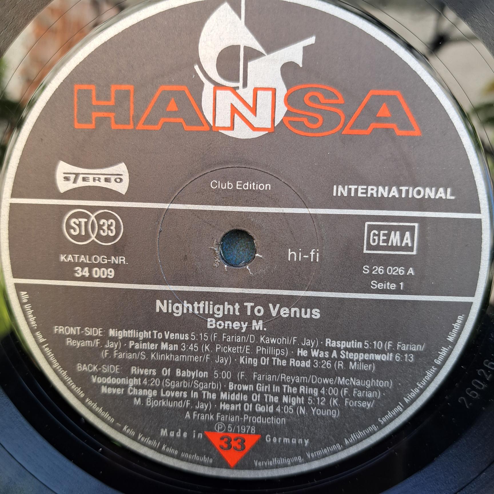 Boney M. – Nightflight To Venus -Disc VINIL LP VG VG+ - imagine 2