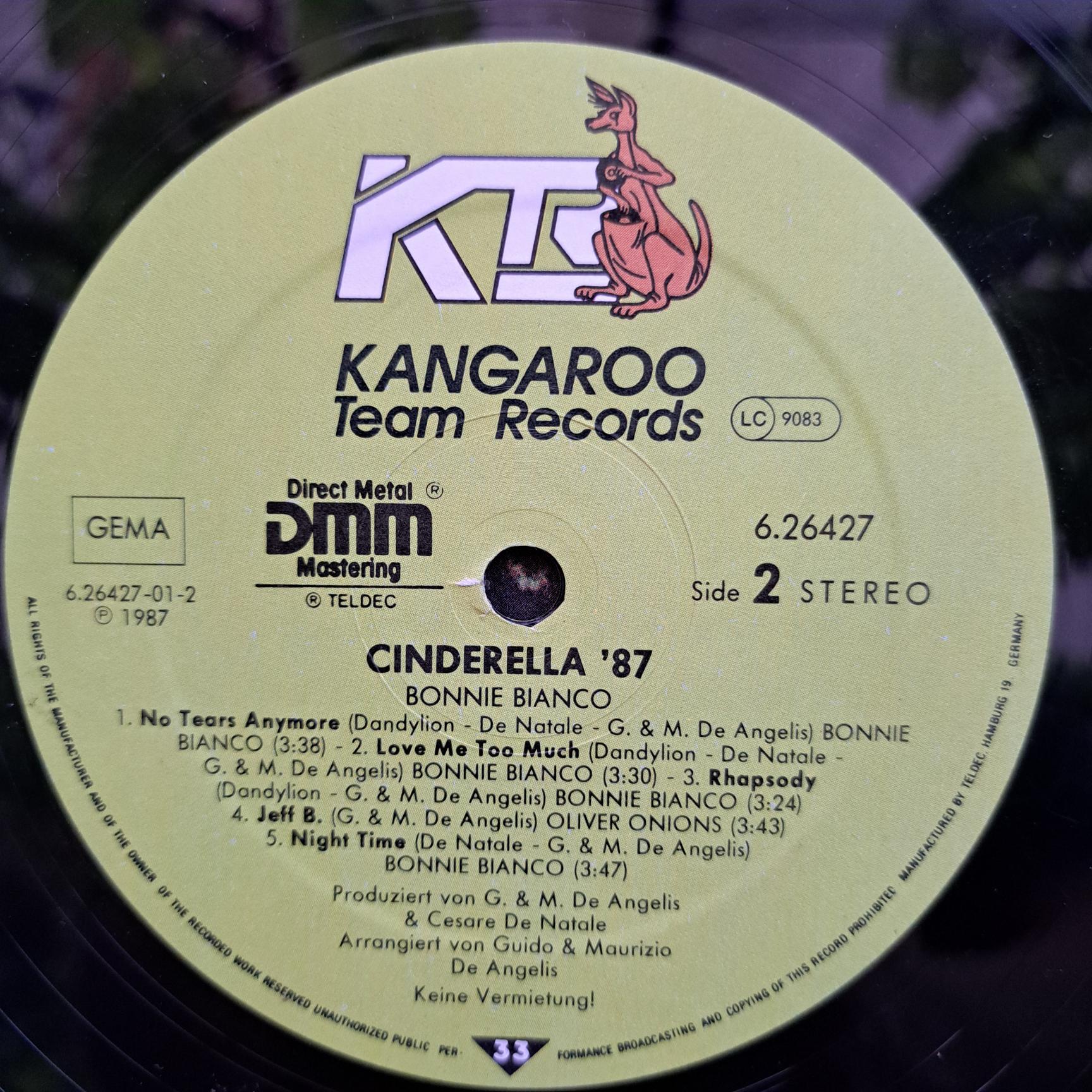 Bonnie Bianco – Cinderella '87 – Disc VINIL LP VG VG- - imagine 2