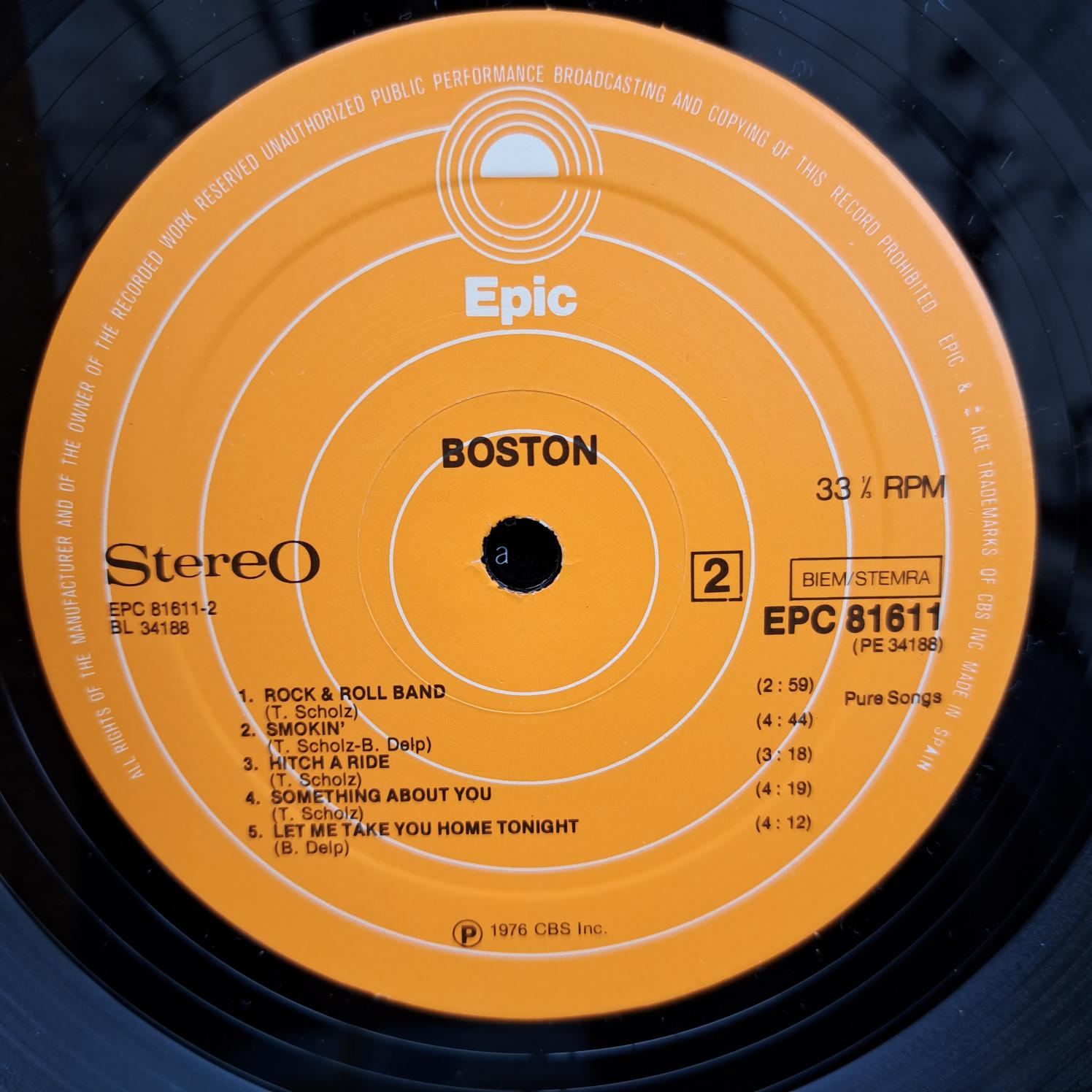 Boston – Boston - Disc VINIL LP VG VG+ - imagine 2