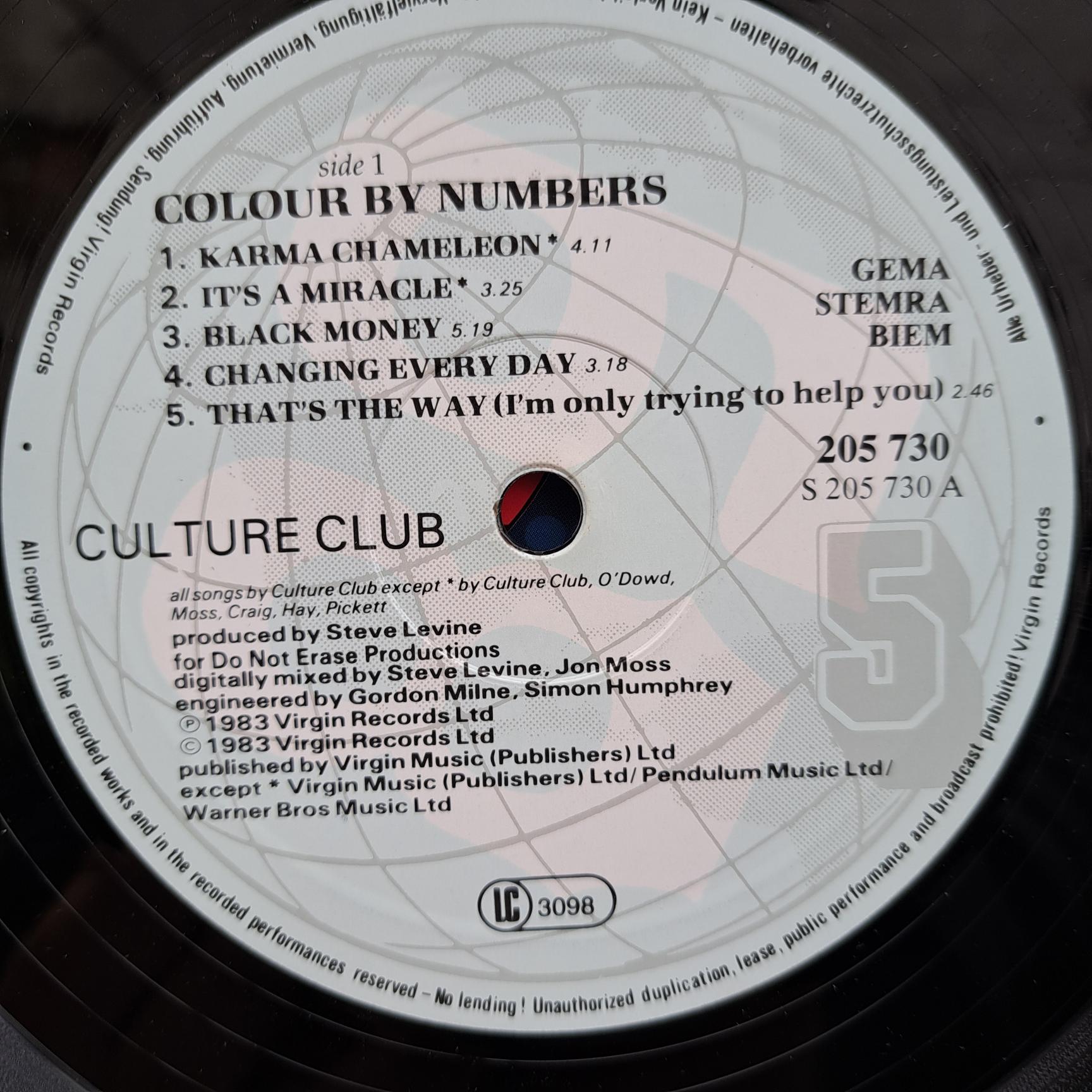 Culture Club – Colour By Numbers - Disc VINIL LP VG VG+ - imagine 2