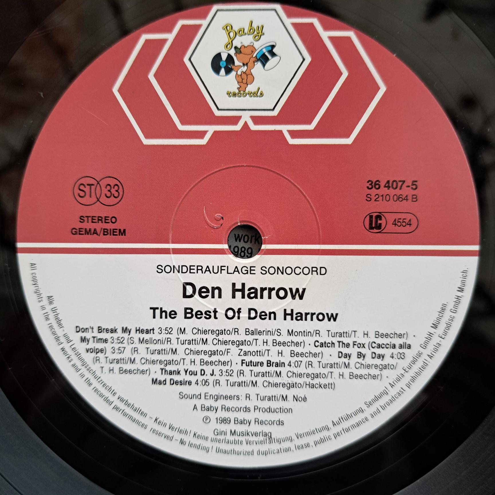 Den Harrow – The Best Of Den Harrow - Disc VINIL LP VG+ - imagine 2