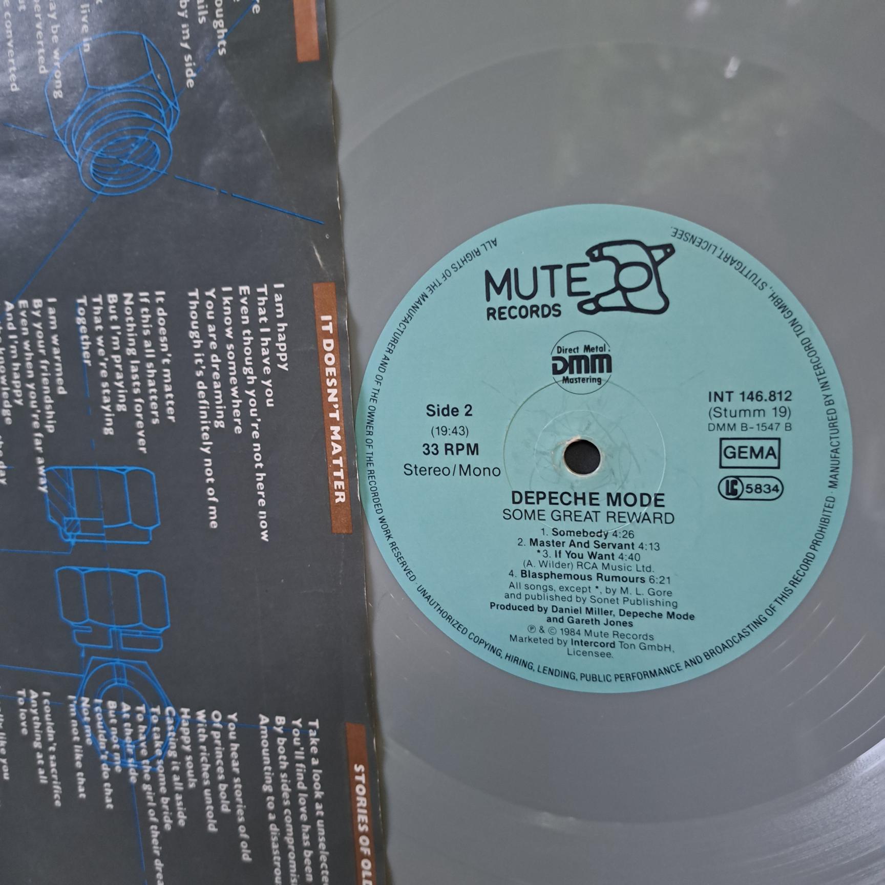 Depeche Mode – Some Great Reward - Disc VINIL LP VG+ - imagine 2