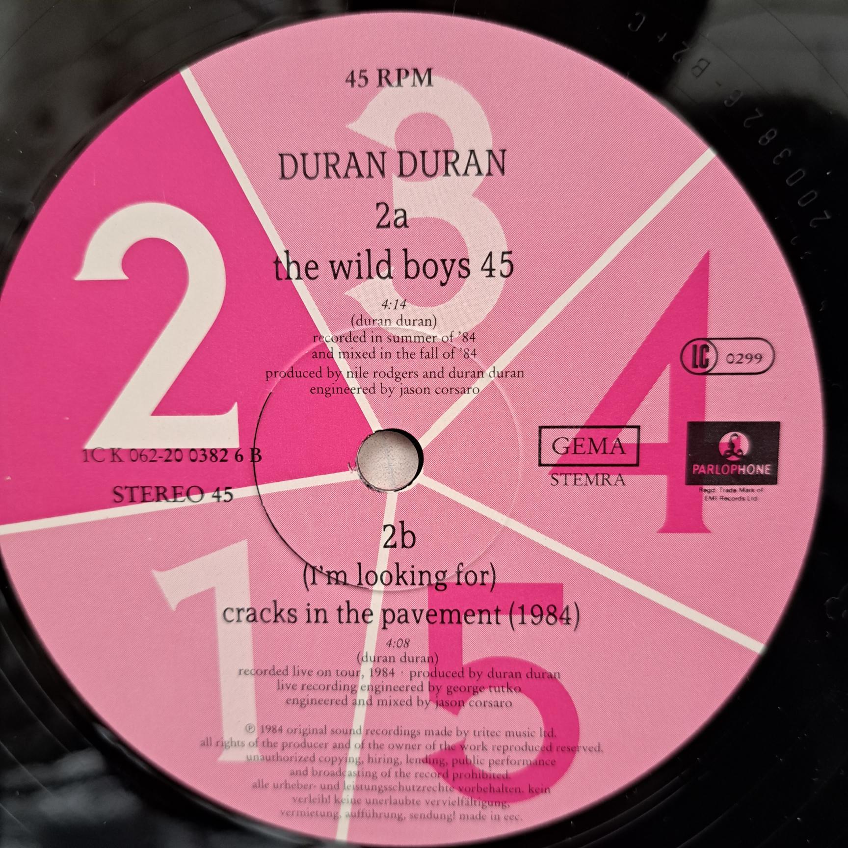 Duran Duran – The Wild Boys - Disc VINIL MAXI 45 RPM VG VG+ - imagine 2
