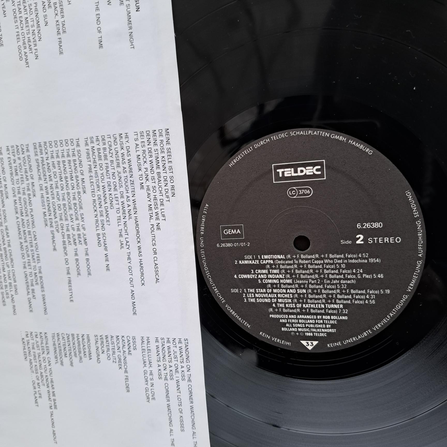 Falco – Emotional - Disc VINIL LP EX - imagine 3