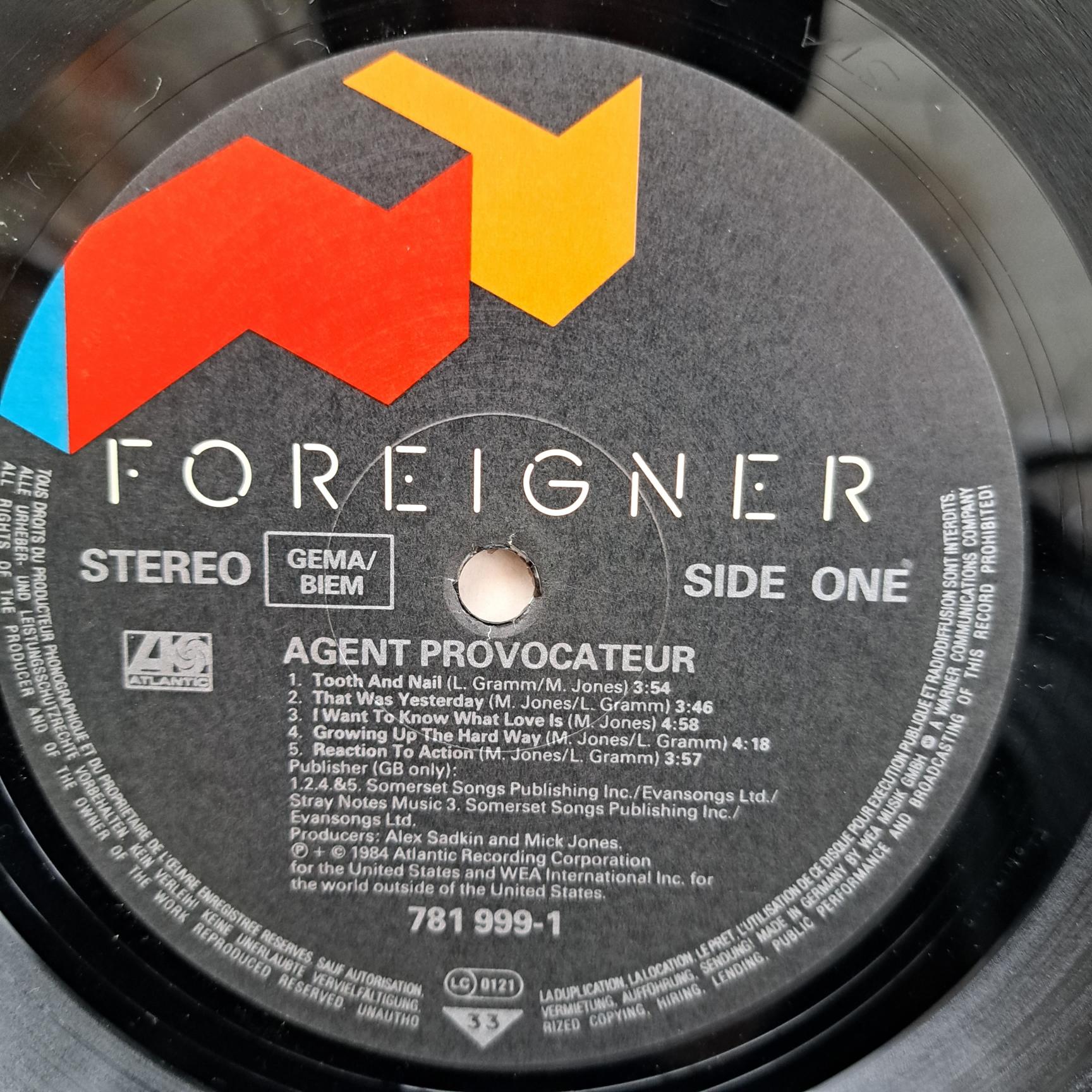 Foreigner – Agent Provocateur - Disc VINIL LP VG - imagine 2