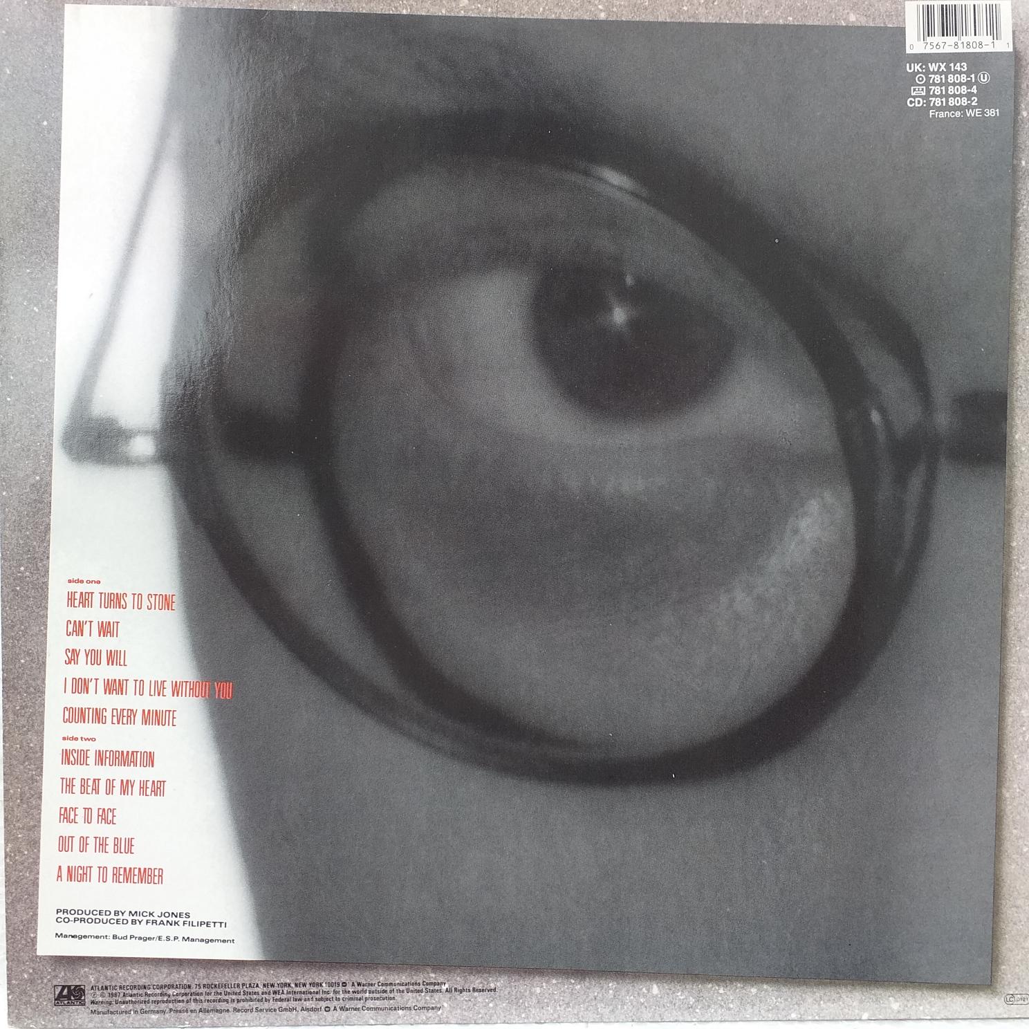 Foreigner – Inside Information - Disc VINIL LP EX - imagine 3