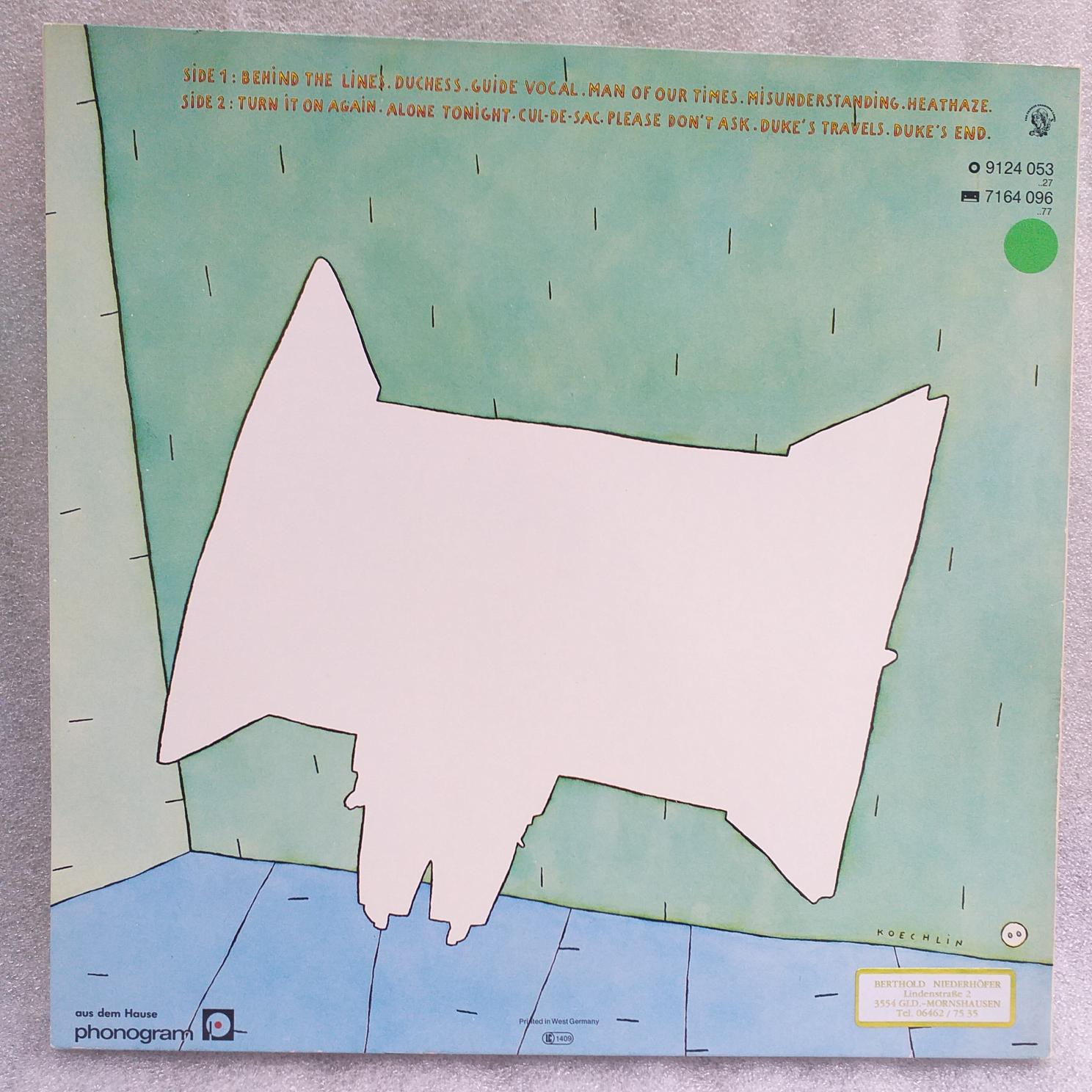 Genesis – Duke - Disc VINIL LP VG+ - imagine 4