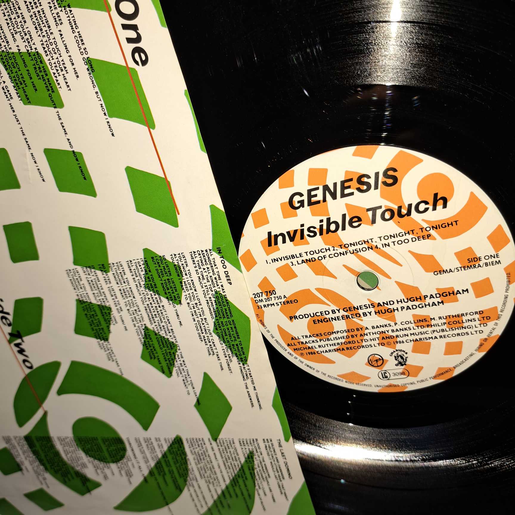 Genesis – Invisible Touch - Disc VINIL LP EX - imagine 2