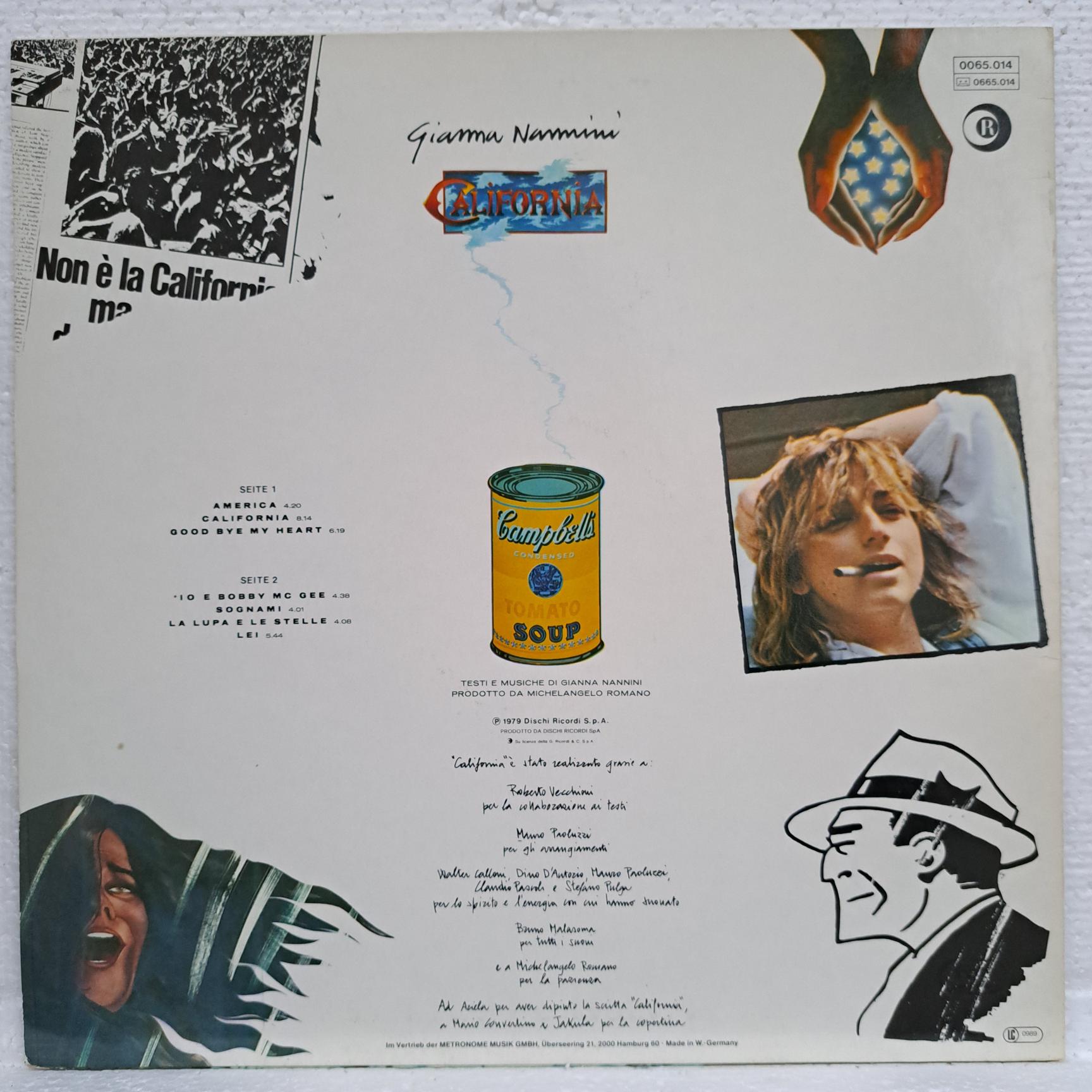 Gianna Nannini – California Disc VINIL LP VG+ - imagine 3