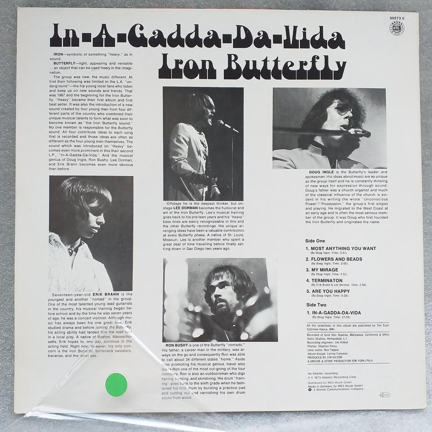 Iron Butterfly – In-A-Gadda-Da-Vida - Disc VINIL VG VG+ - imagine 3