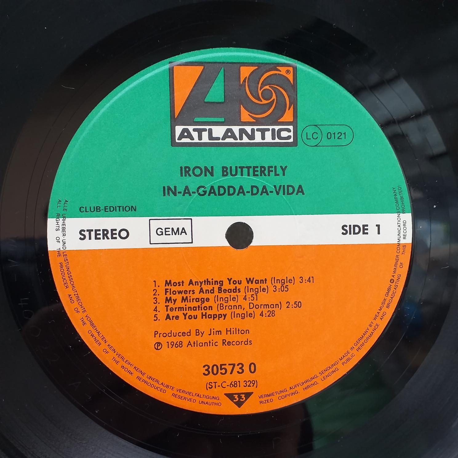 Iron Butterfly – In-A-Gadda-Da-Vida - Disc VINIL VG VG+ - imagine 2
