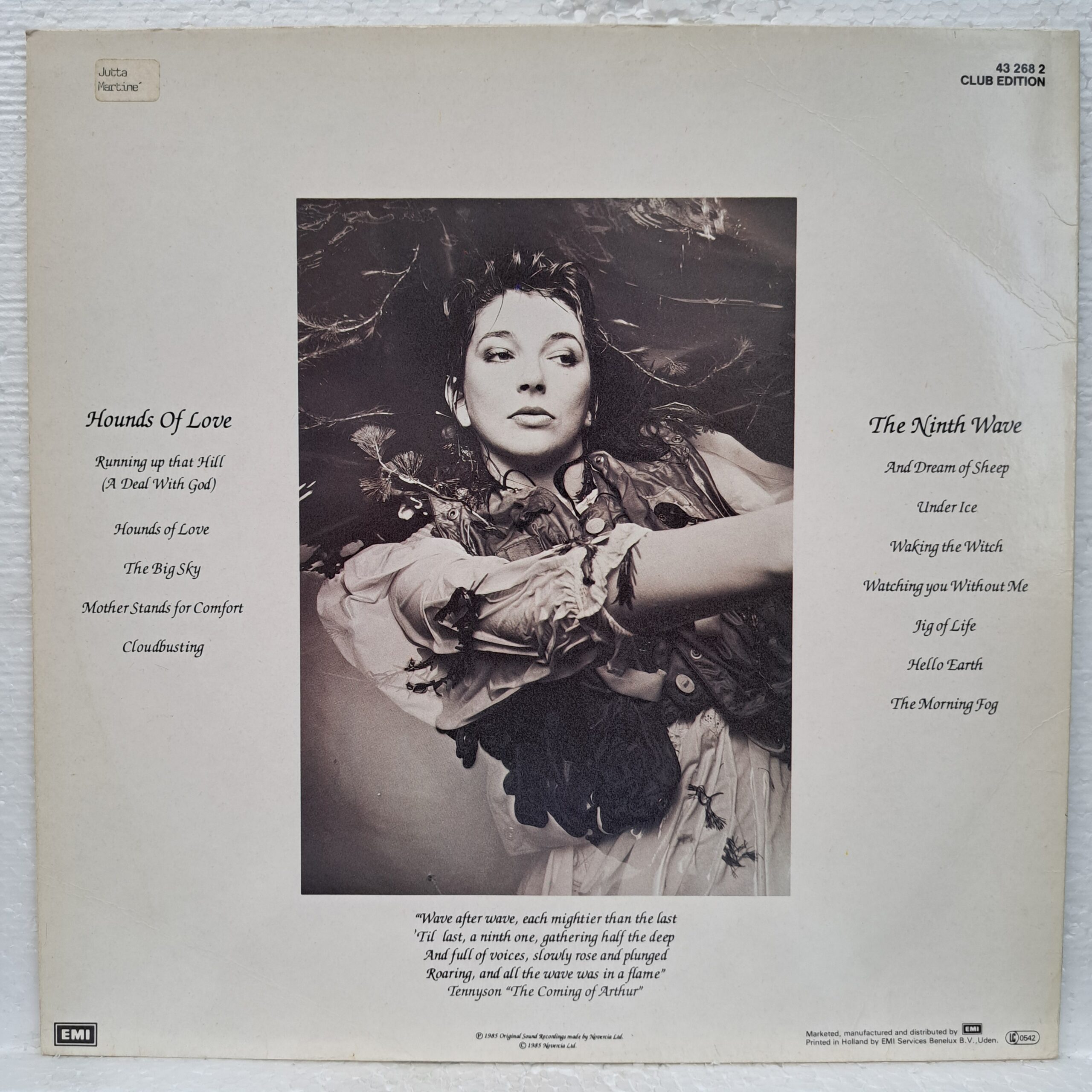 Kate Bush – Hounds Of Love - Disc Vinil LP VG+ - imagine 3