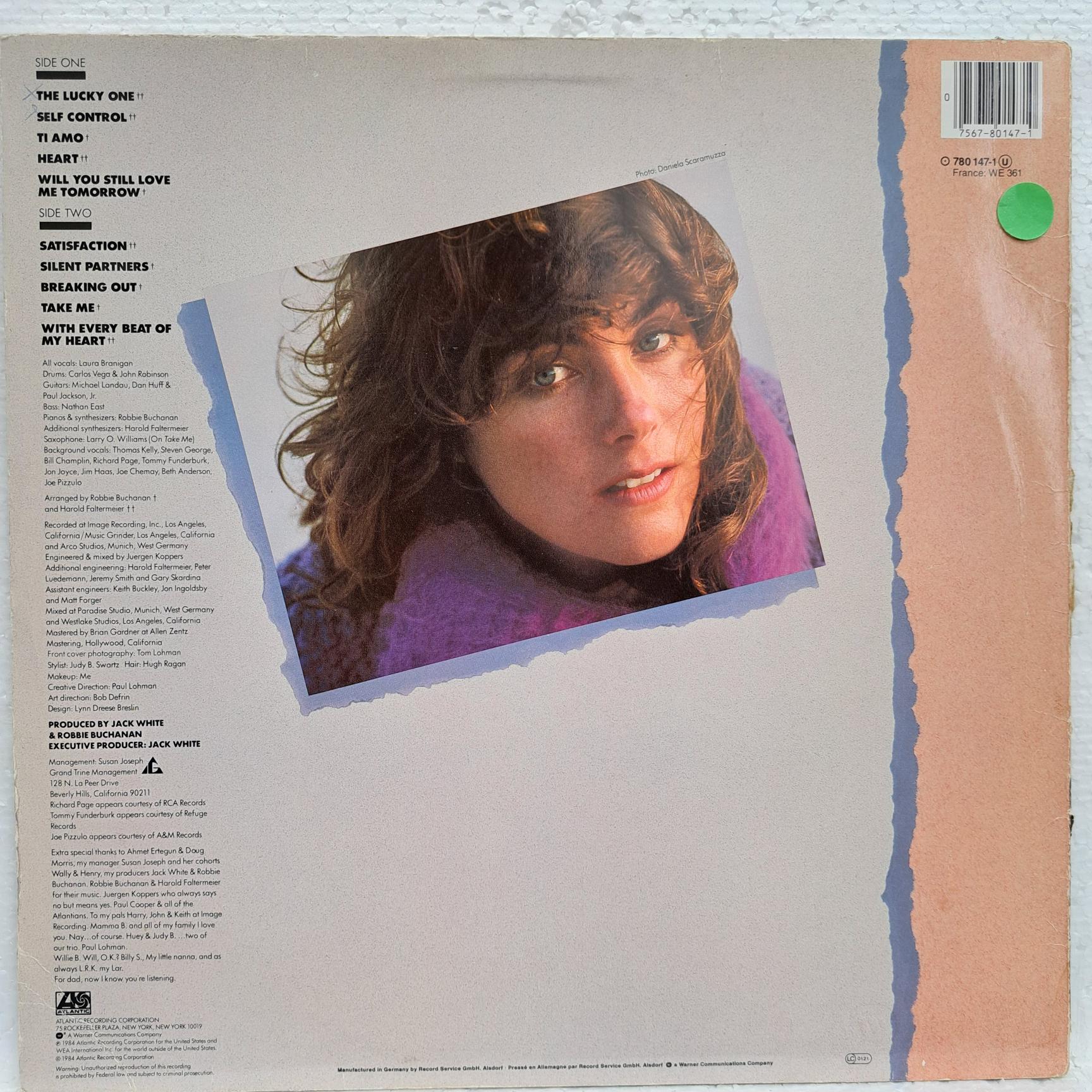 Laura Branigan – Self Control Disc VINIL LP EX - imagine 2