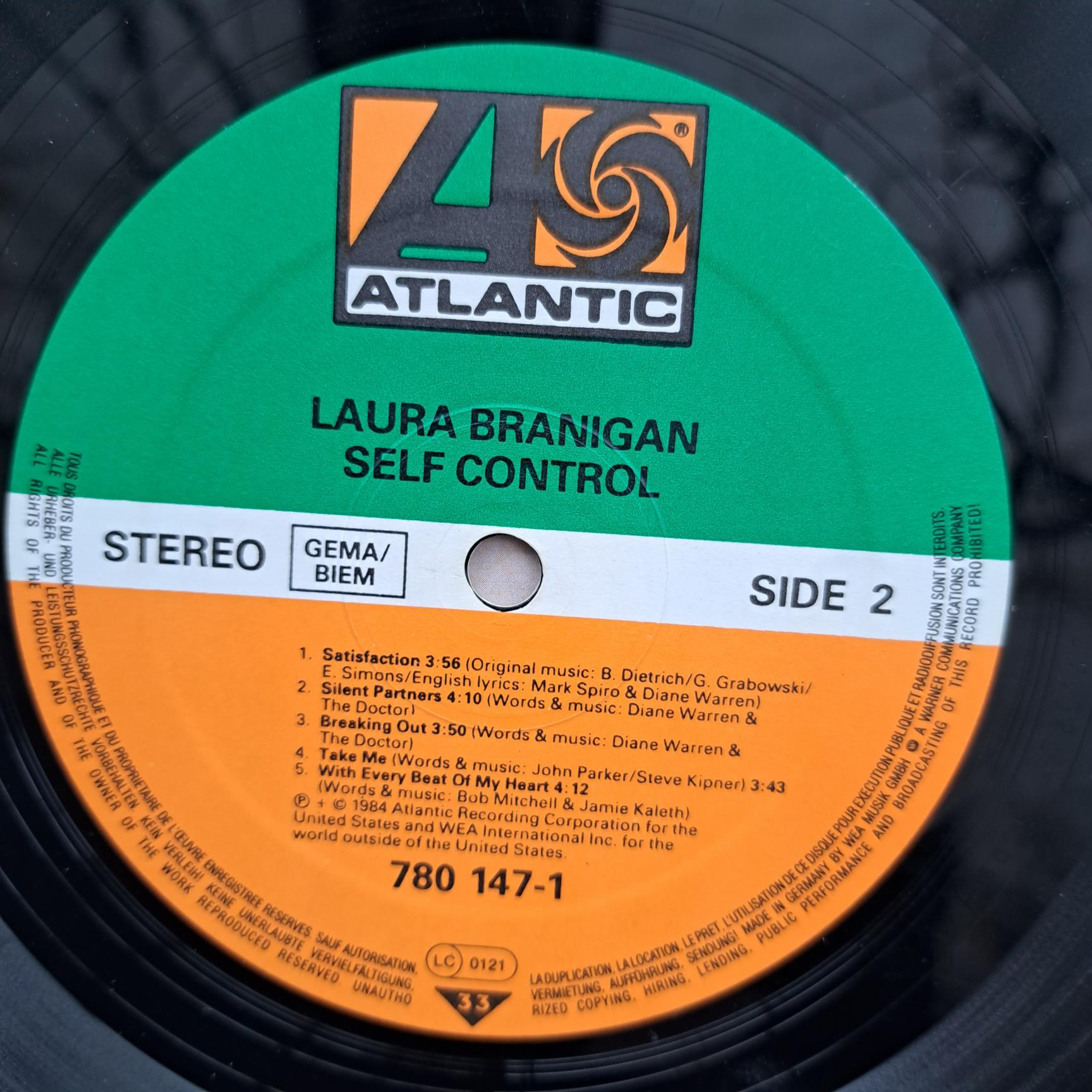 Laura Branigan – Self Control Disc VINIL LP EX - imagine 3