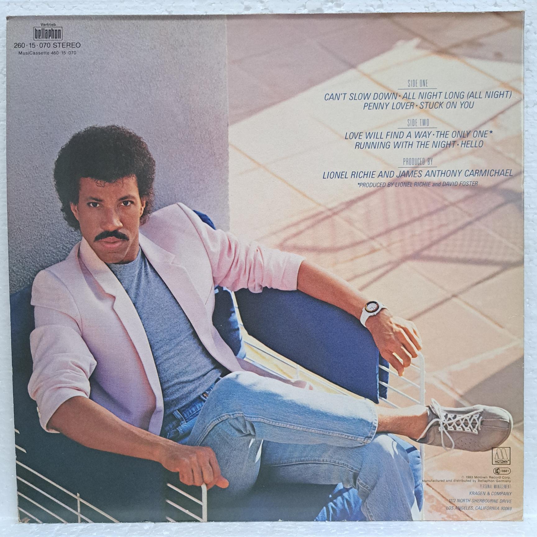 Lionel Richie – Can’t Slow Down - Disc VINIL LP VG VG+ - imagine 3