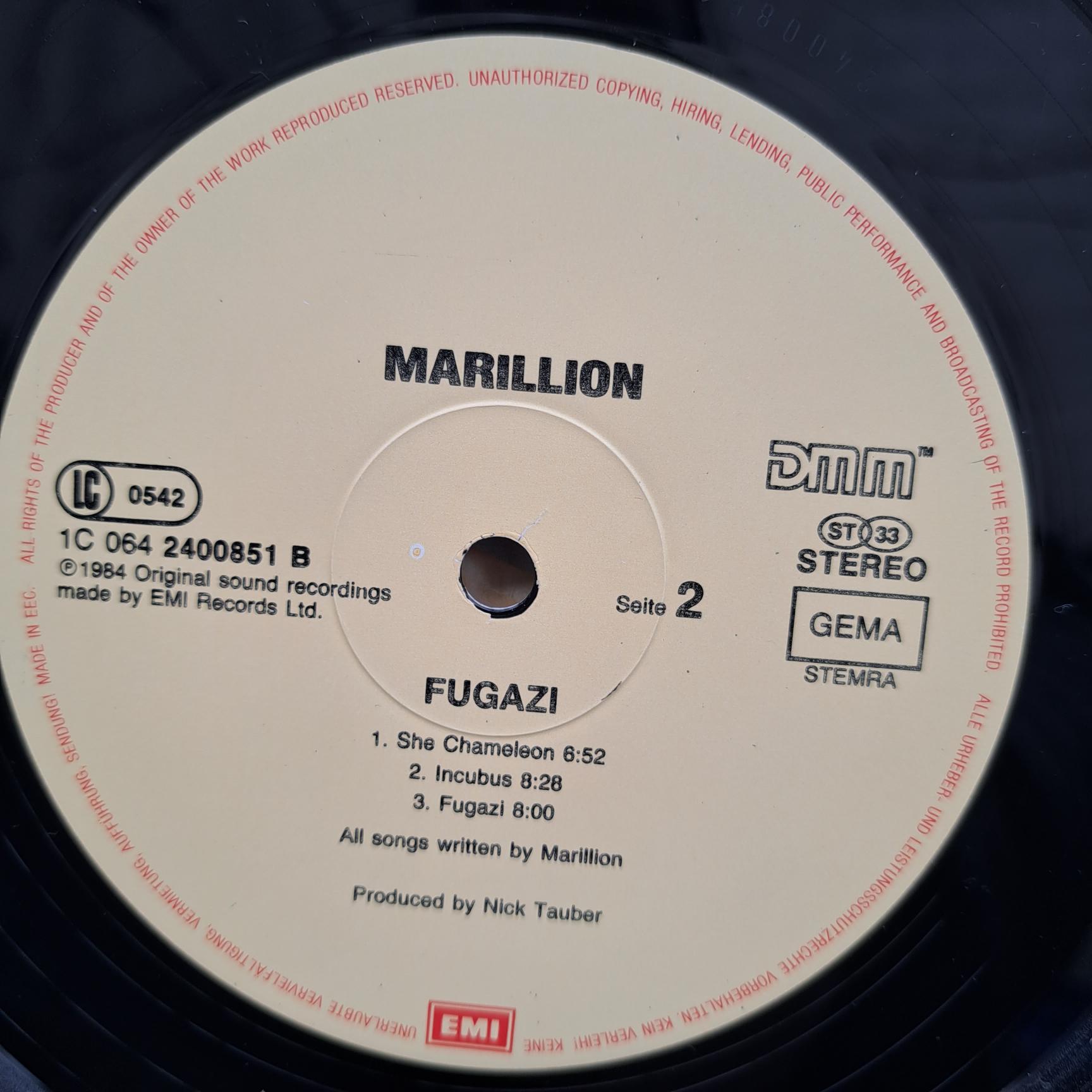 Marillion – Fugazi - Disc VINIL LP NM - imagine 2