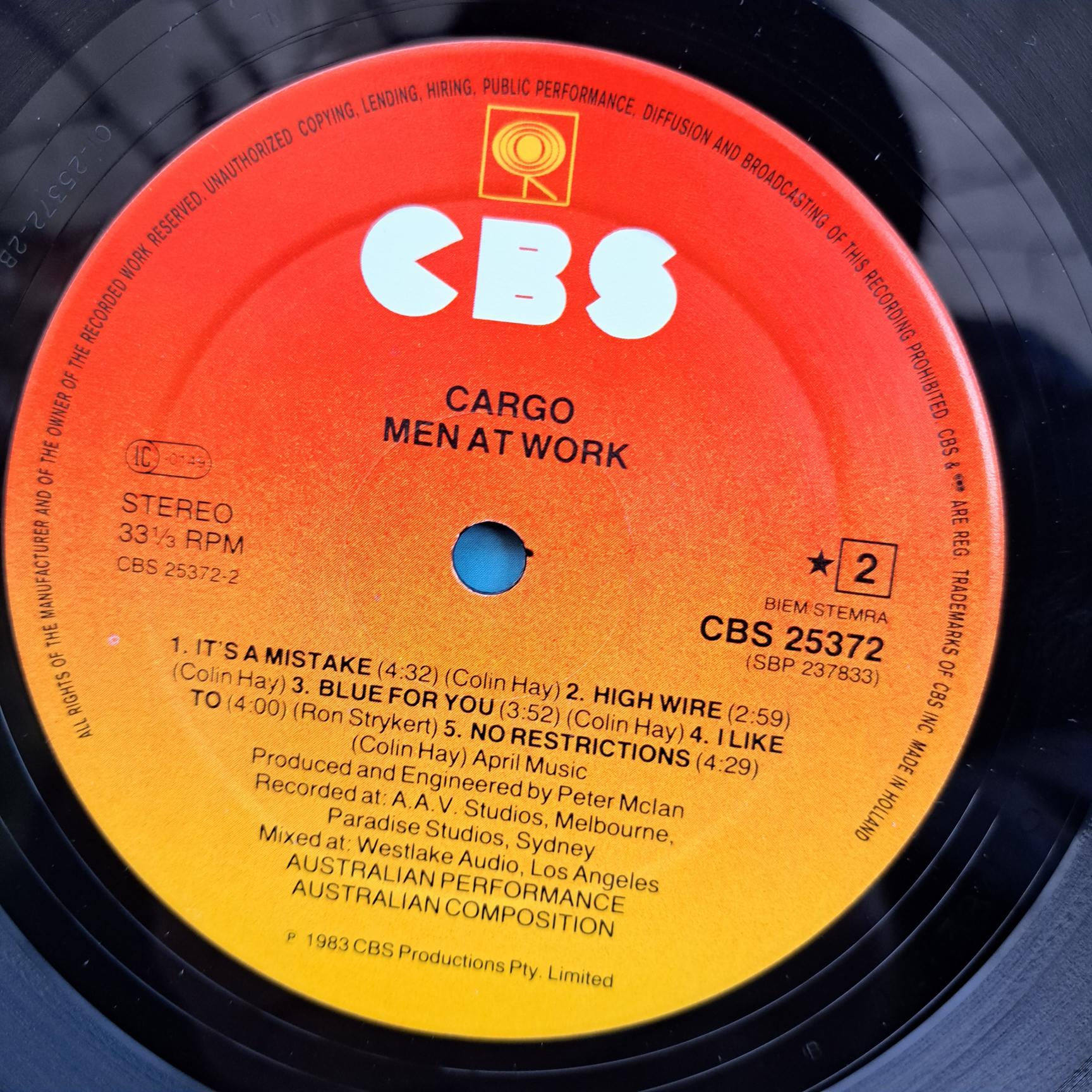 Men At Work – Cargo Disc VINIL LP VG+ CEHIA - imagine 3