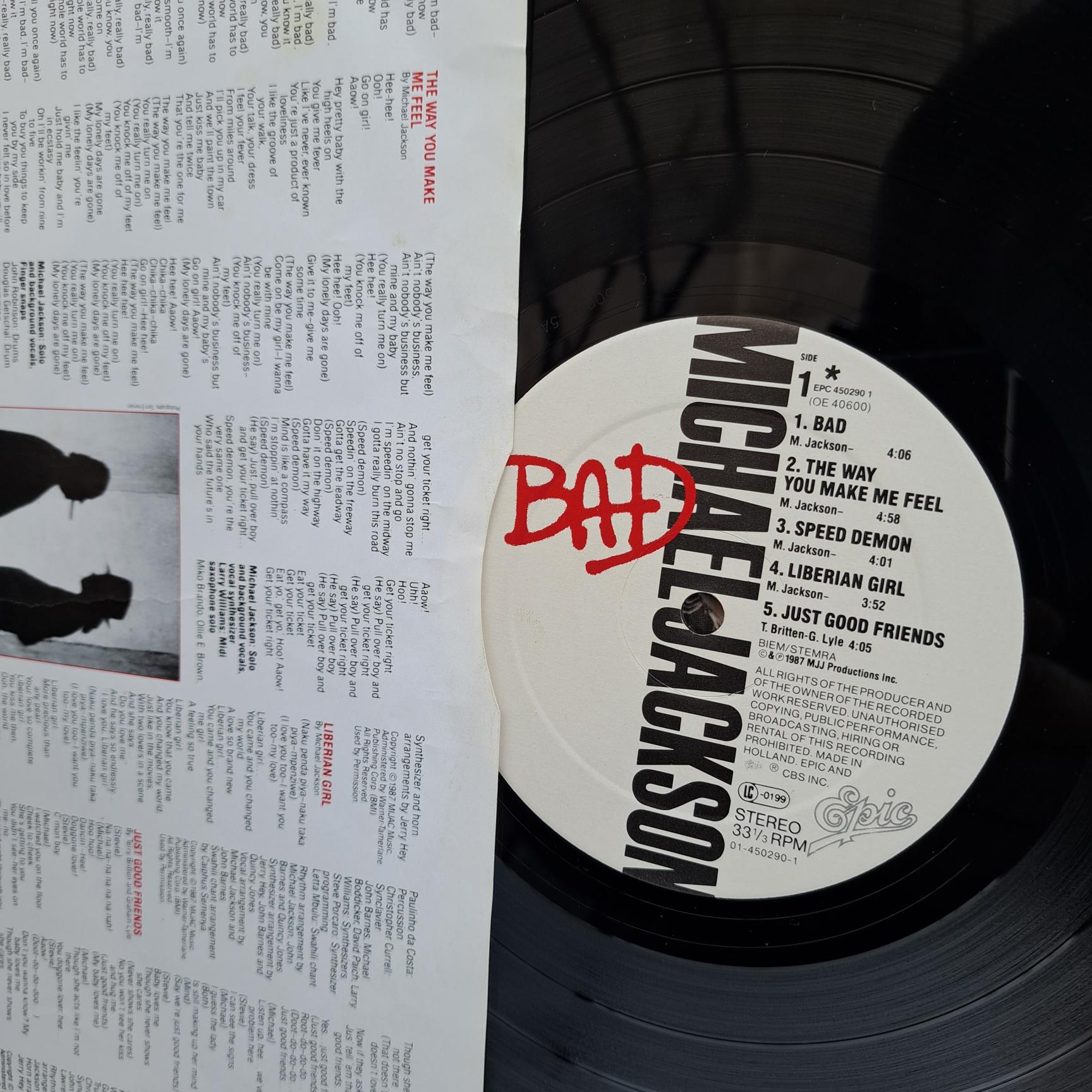 Michael Jackson – Bad Disc VINIL LP VG+ - imagine 3