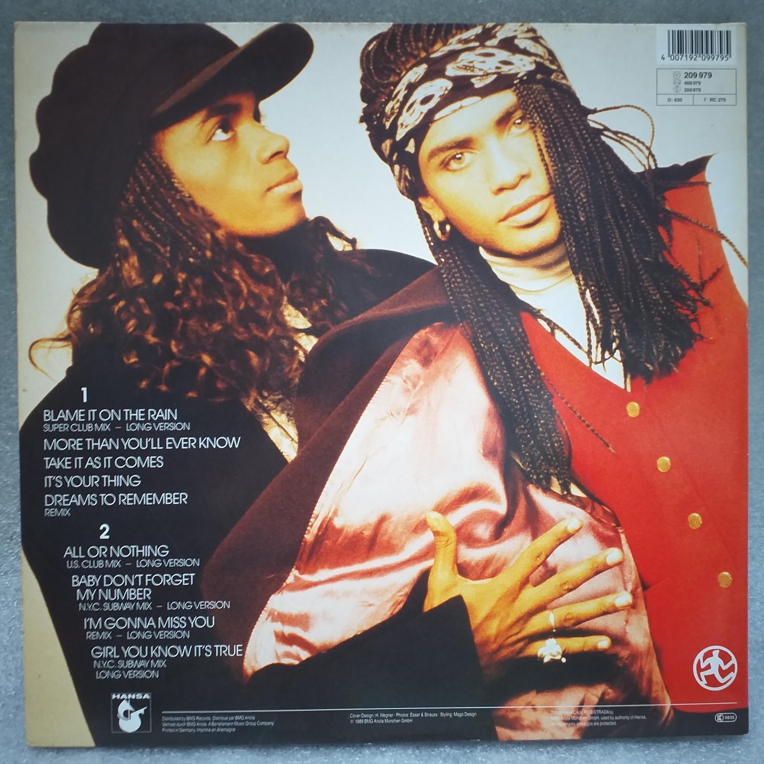 Milli Vanilli – All Or Nothing – The U.S. Remix Album - Disc VINIL LP VG - imagine 2