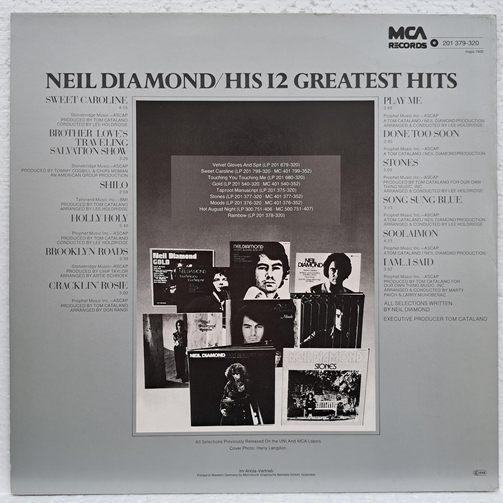 Neil Diamond – His 12 Greatest Hits - Disc Vinil LP VG - imagine 2