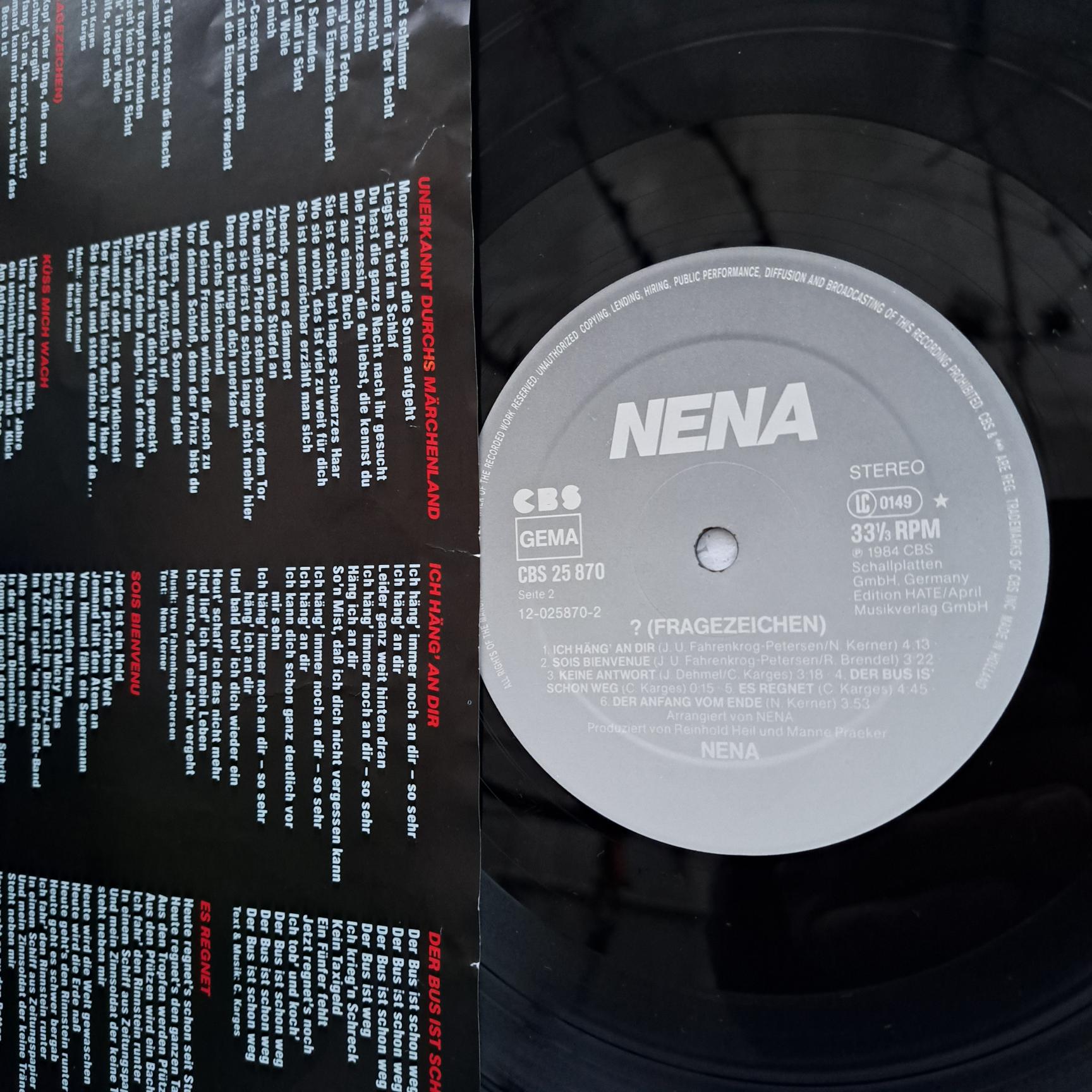 Nena - ? - Disc VINIL LP EX - imagine 2