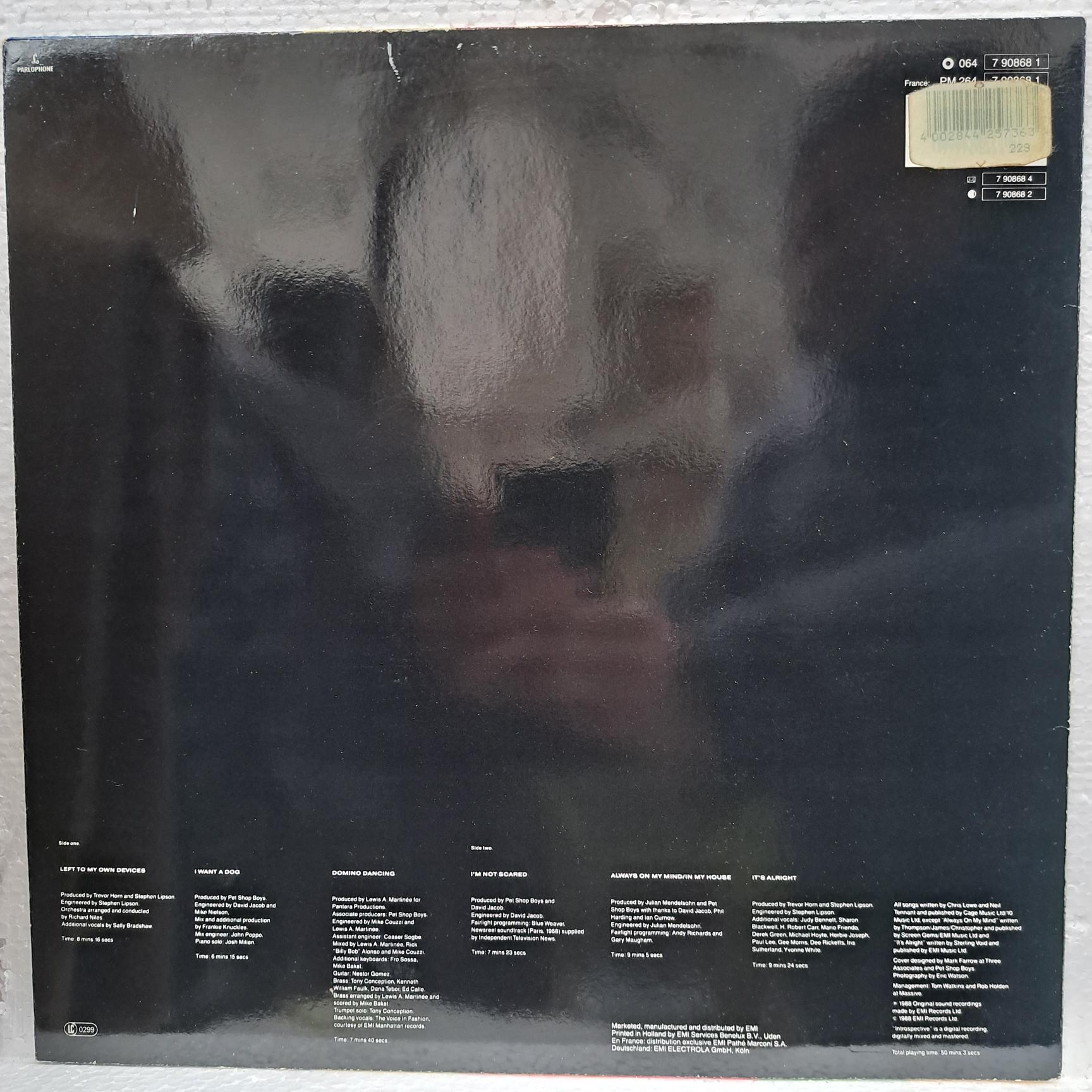 Pet Shop Boys – Introspective - Disc VINIL LP VG+ - imagine 2
