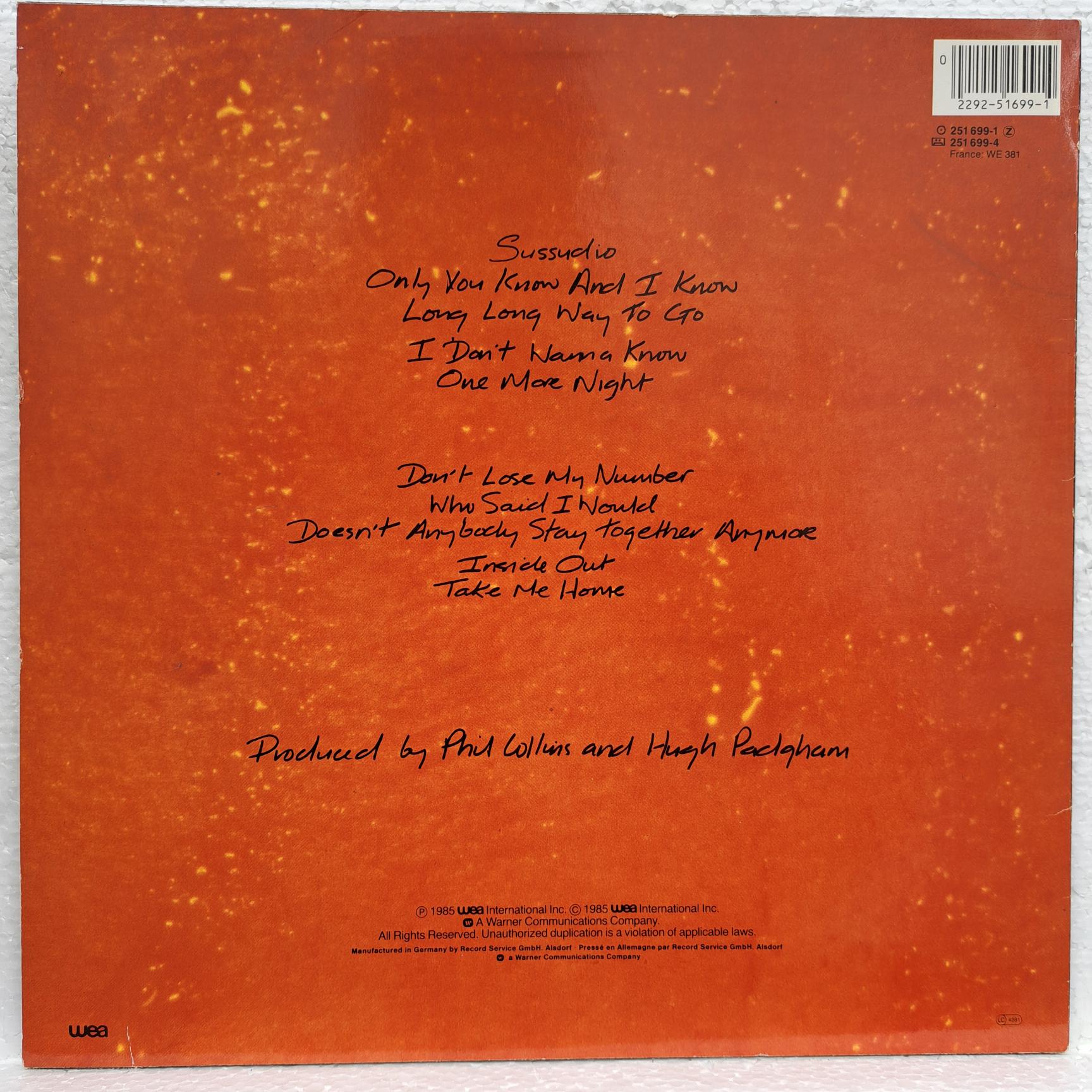 Phil Collins – No Jacket Required Disc VINIL LP VG+ - imagine 3