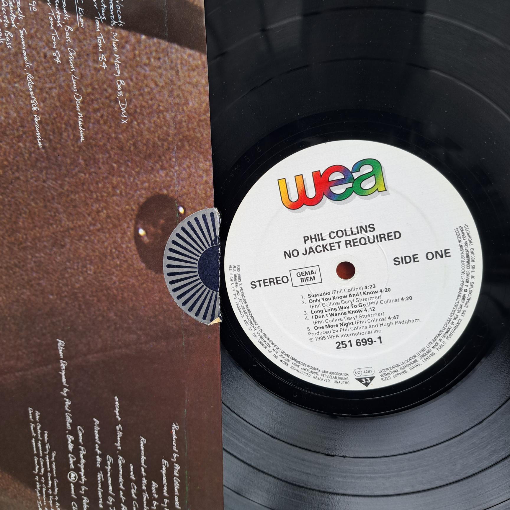 Phil Collins – No Jacket Required Disc VINIL LP VG+ - imagine 2