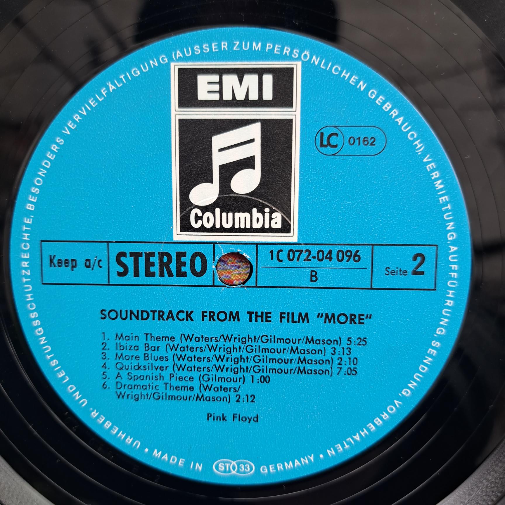 Pink Floyd – Soundtrack From The Film "More" - Disc VINIL LP VG VG- - imagine 2
