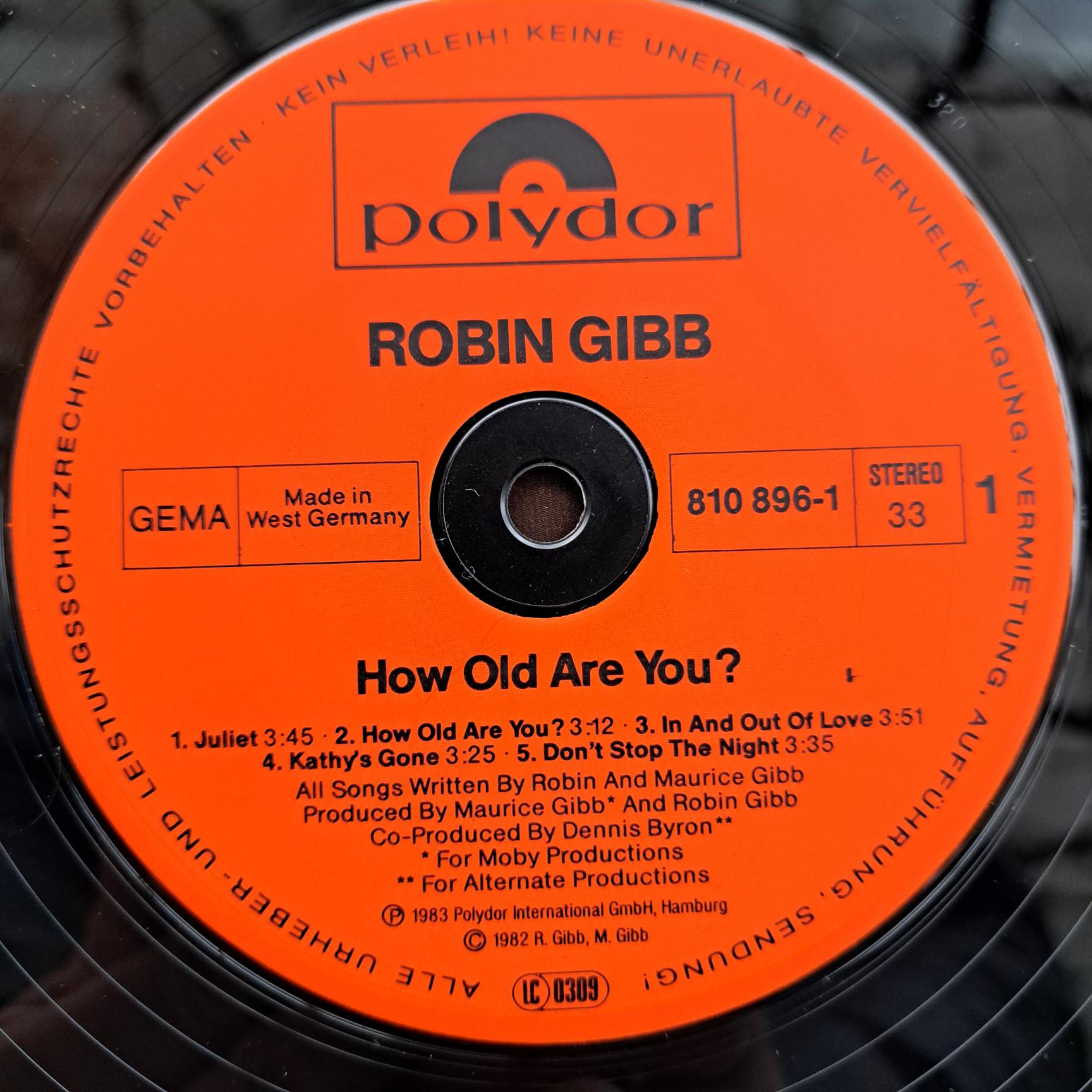 Robin Gibb – How Old Are You? Disc VINIL LP VG+ - imagine 2