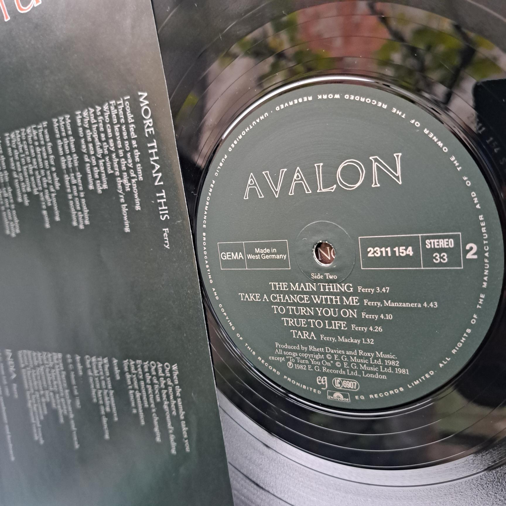 Roxy Music – Avalon - Disc VINIL LP VG, resigilat - imagine 2