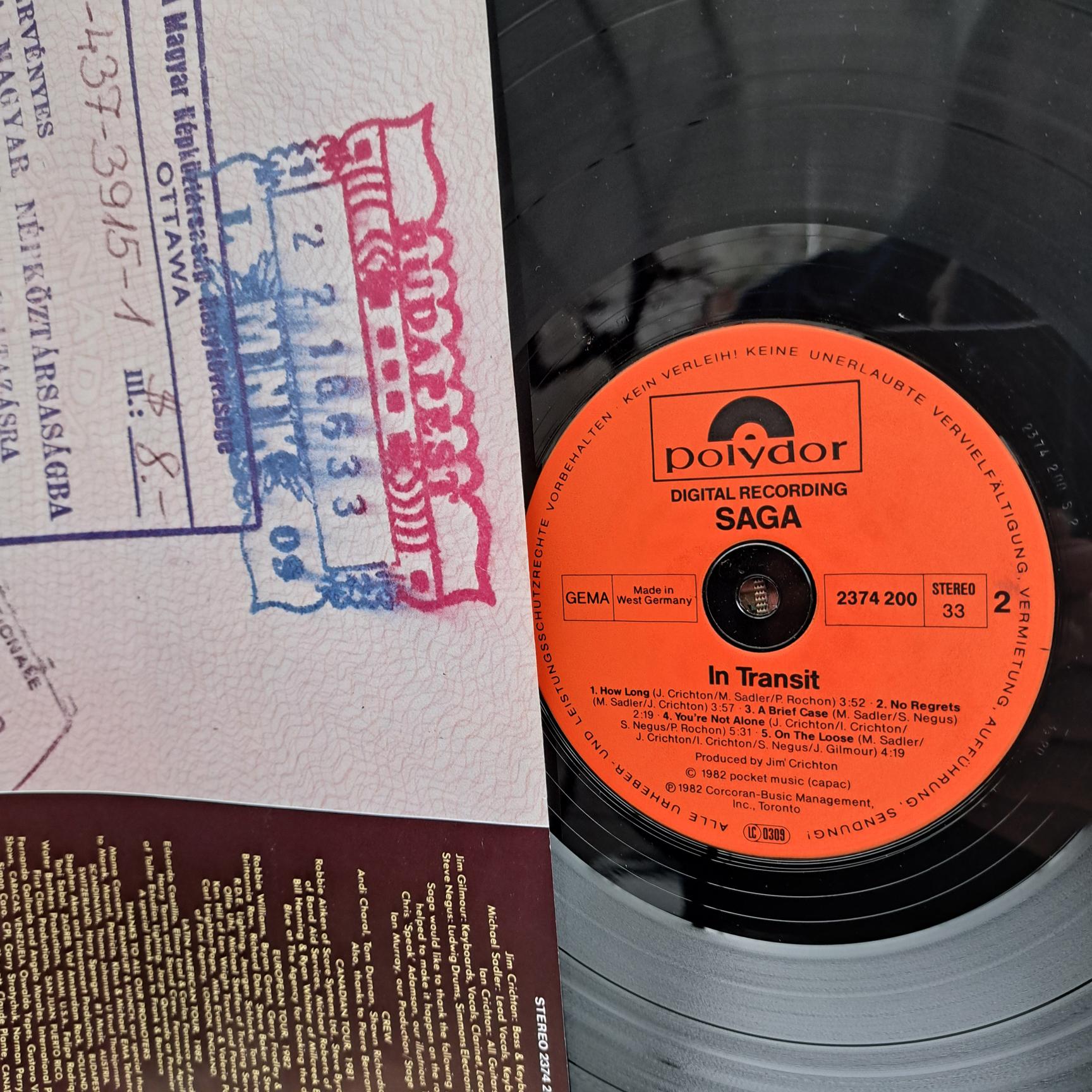 Saga – In Transit - Disc VINIL LP VG VG+ - imagine 2