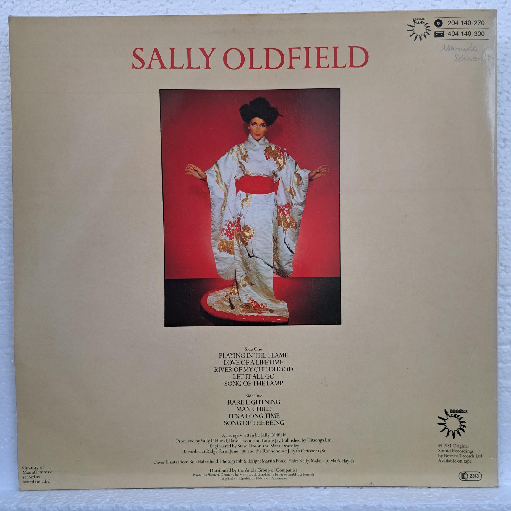 Sally Oldfield – Playing In The Flame - Disc VINIL LP VG VG+ - imagine 3