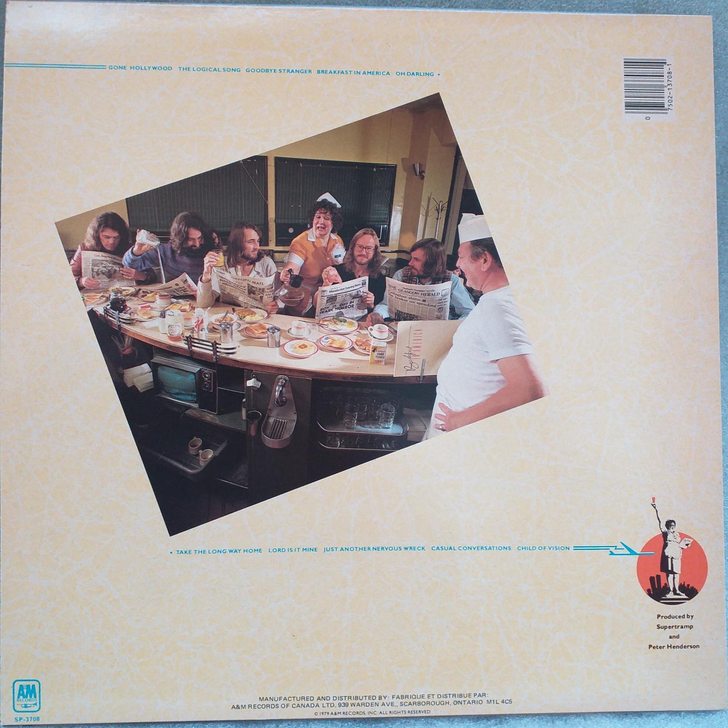 Supertramp – Breakfast In America - Disc Vinil LP VG+ - imagine 3