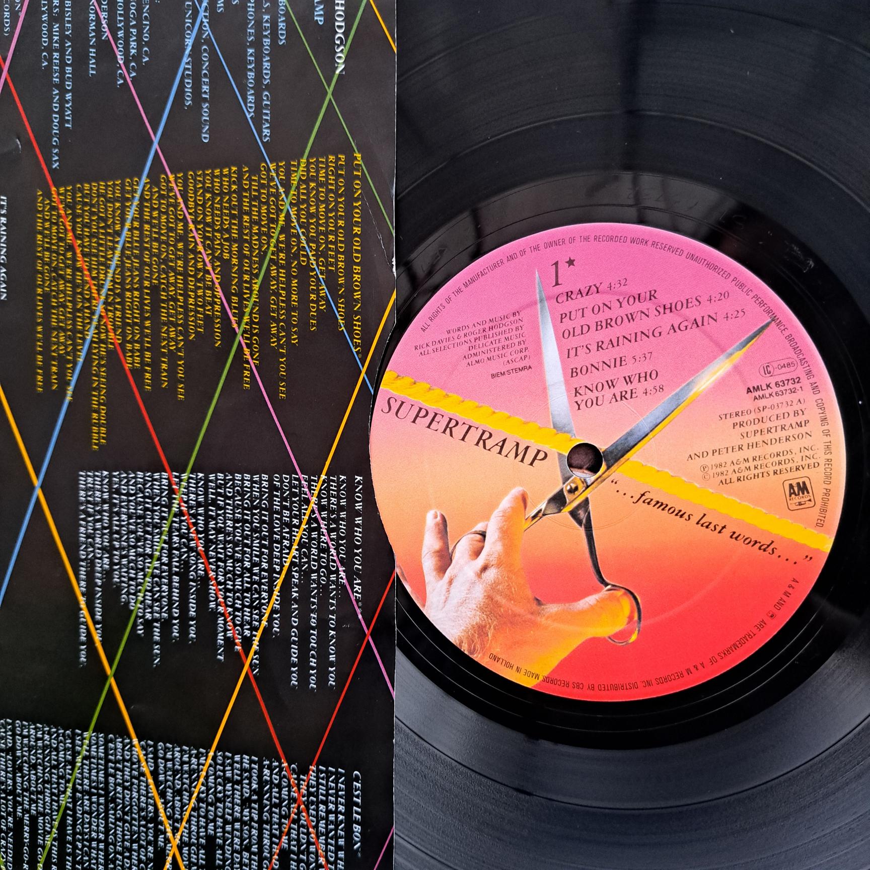 Supertramp – “…Famous Last Words…” - Disc VINIL LP VG VG+ - imagine 2