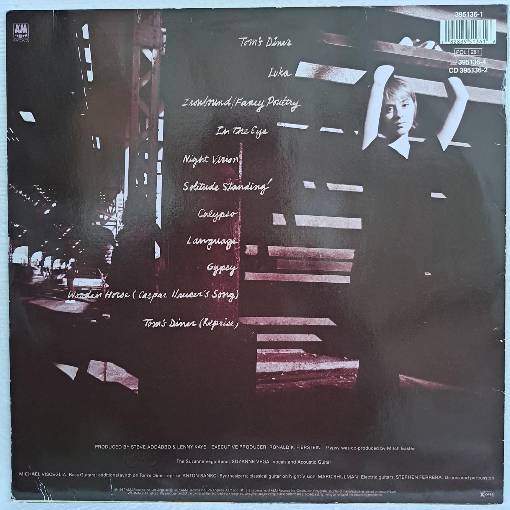 Suzanne Vega – Solitude Standing - Disc VINIL VG VG+ - imagine 3