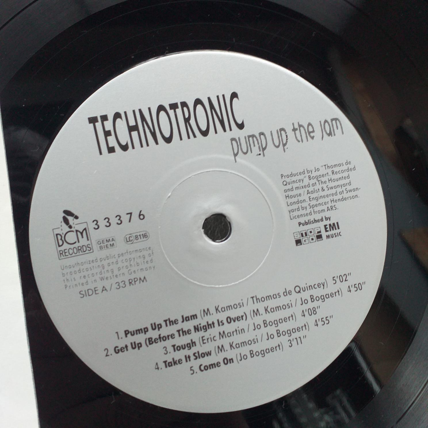 Technotronic – Pump Up The Jam - Disc VINIL LP VG VG+ - imagine 2