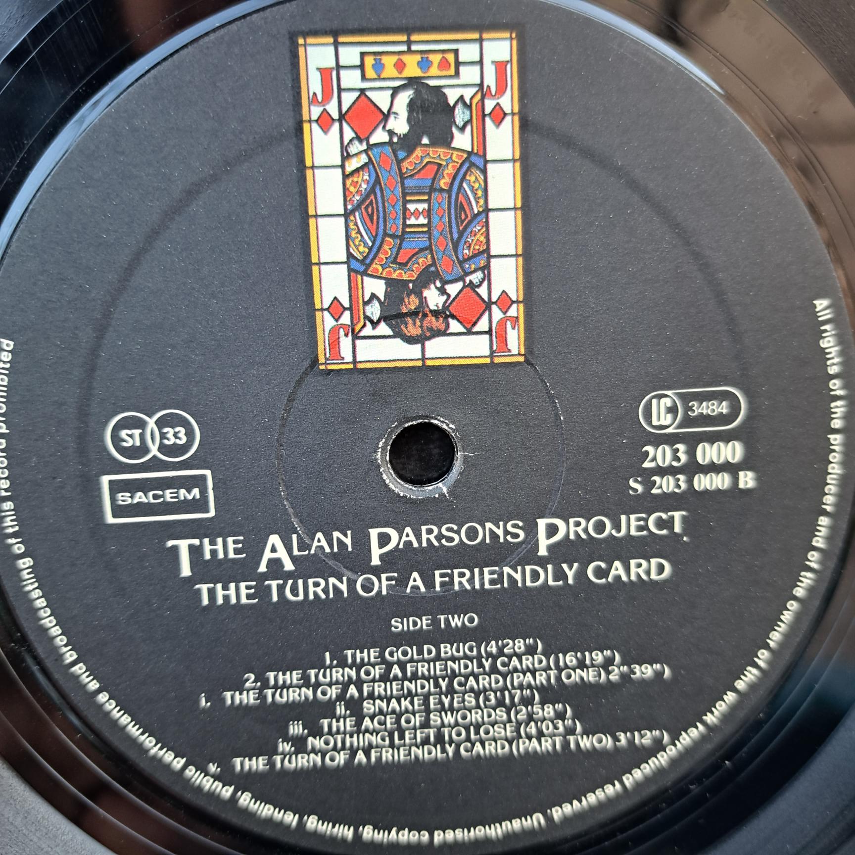 The Alan Parsons Project – The Turn Of A Friendly Card - Disc VINIL LP VG VG+ - imagine 2
