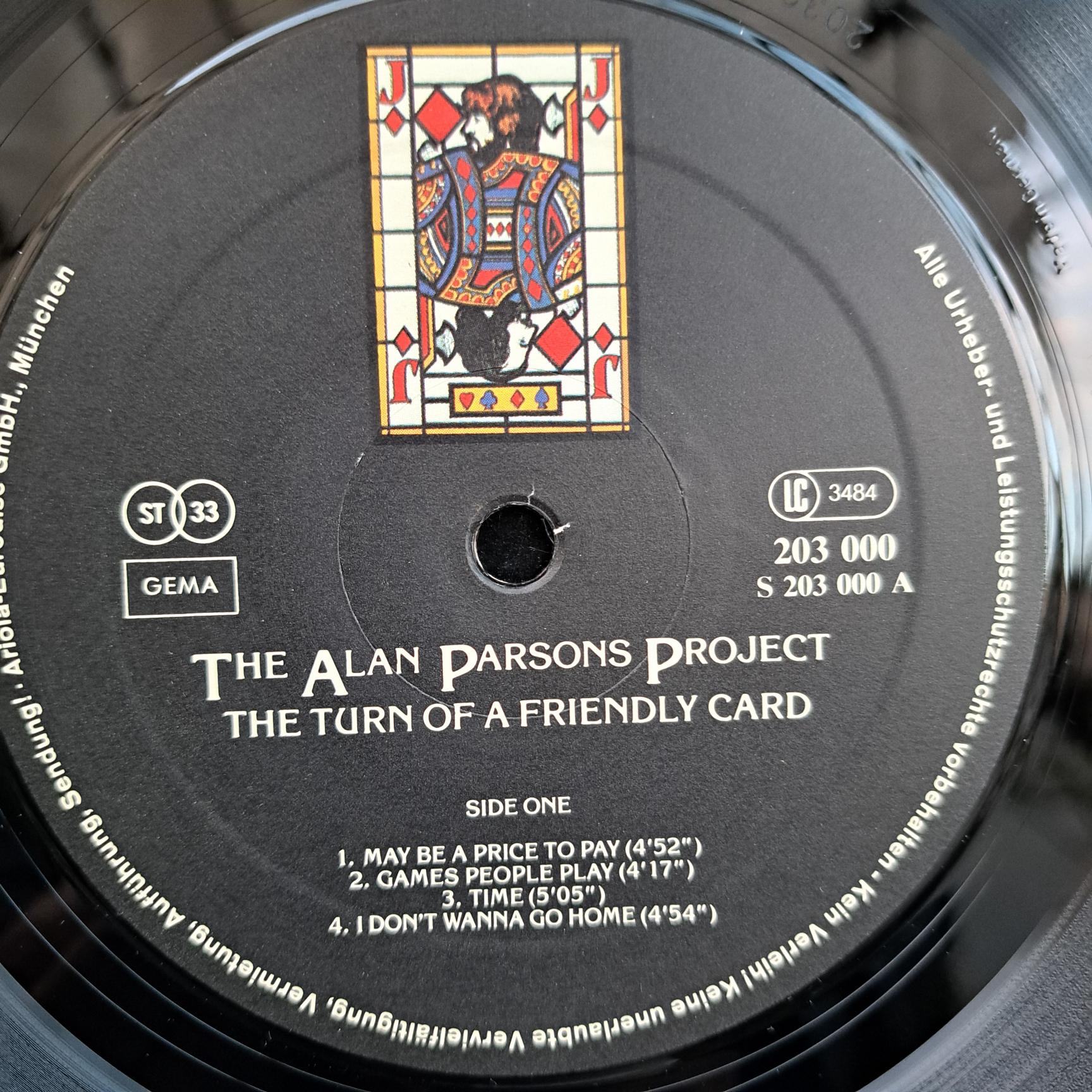 The Alan Parsons Project – The Turn Of A Friendly Card - Disc VINIL LP EX - imagine 2