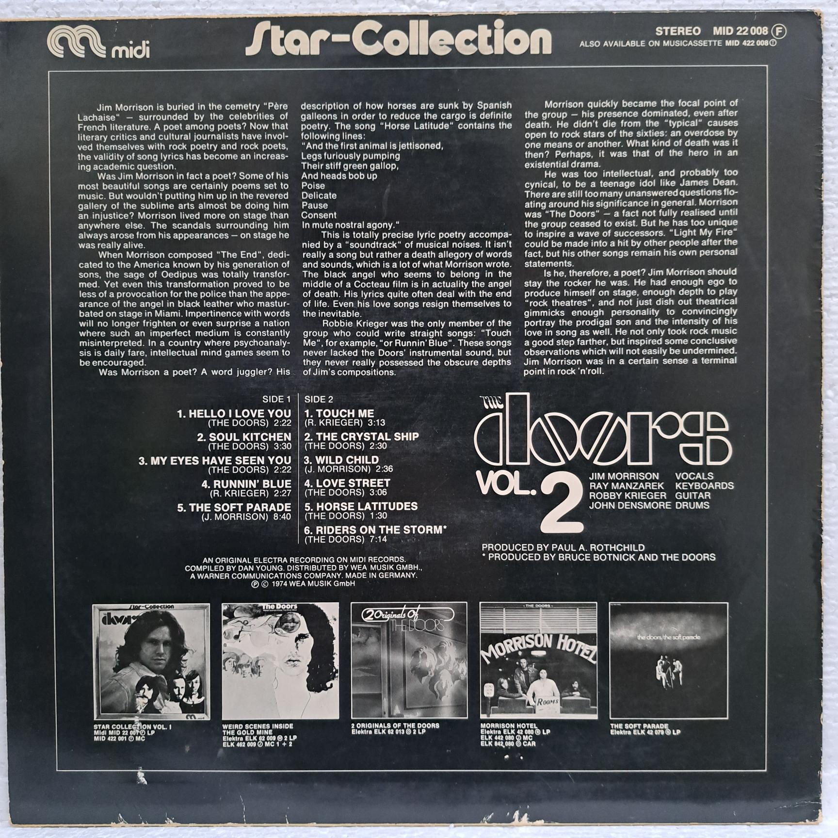The Doors – Star-Collection Vol.2 - Disc VINIL LP VG VG+ - imagine 3