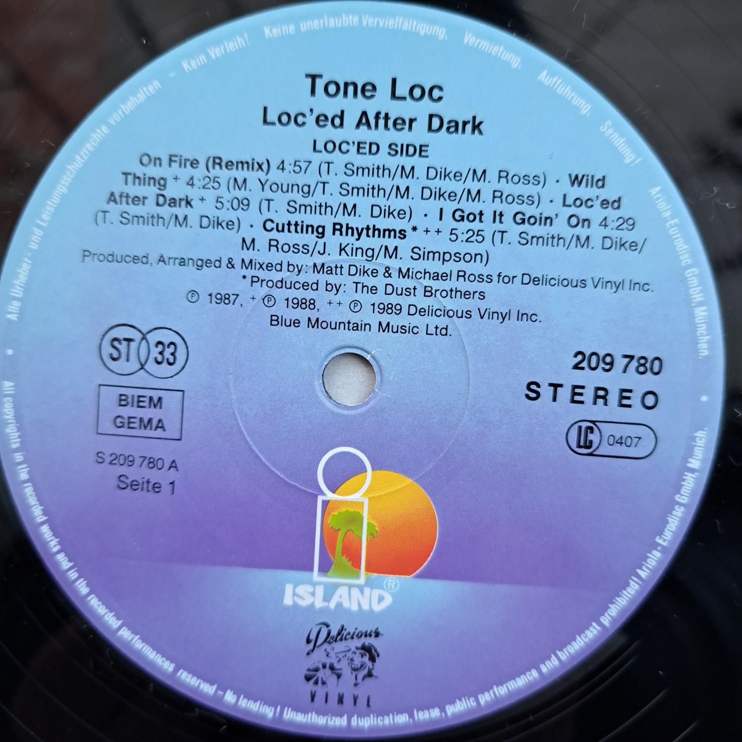 Tone-Lōc– Lōc'ed After Dark – Disc VINIL LP EX - imagine 2