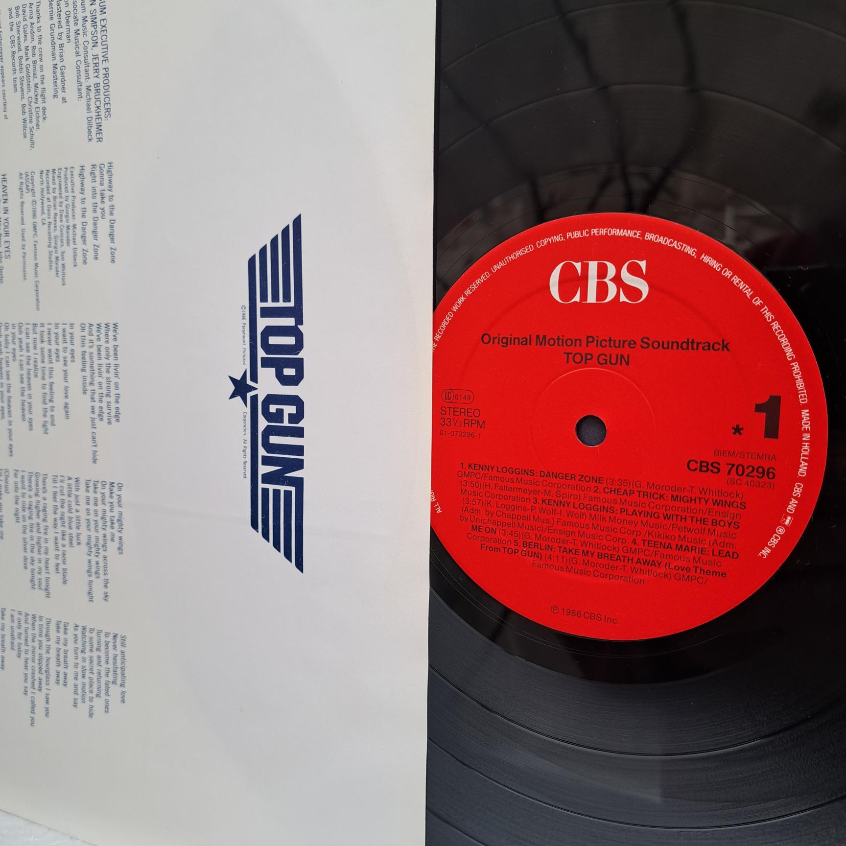 Top Gun (Original Motion Picture Soundtrack) - Disc VINIL LP VG - imagine 2