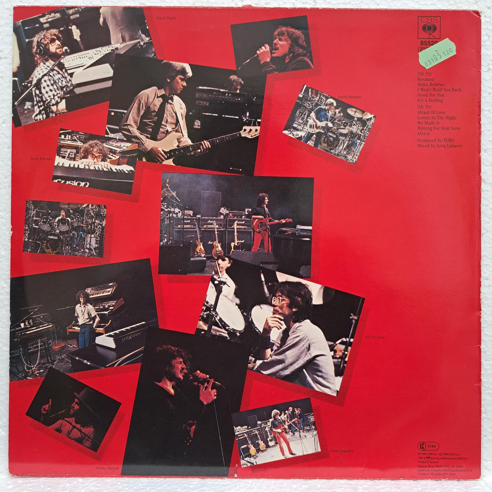 Toto – Toto IV - Disc VINIL LP VG VG+ - imagine 3