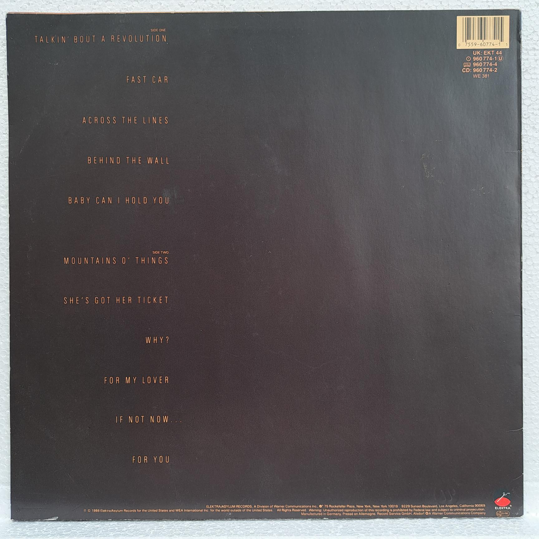 Tracy Chapman – Tracy Chapman Disc VINIL LP EX - imagine 3