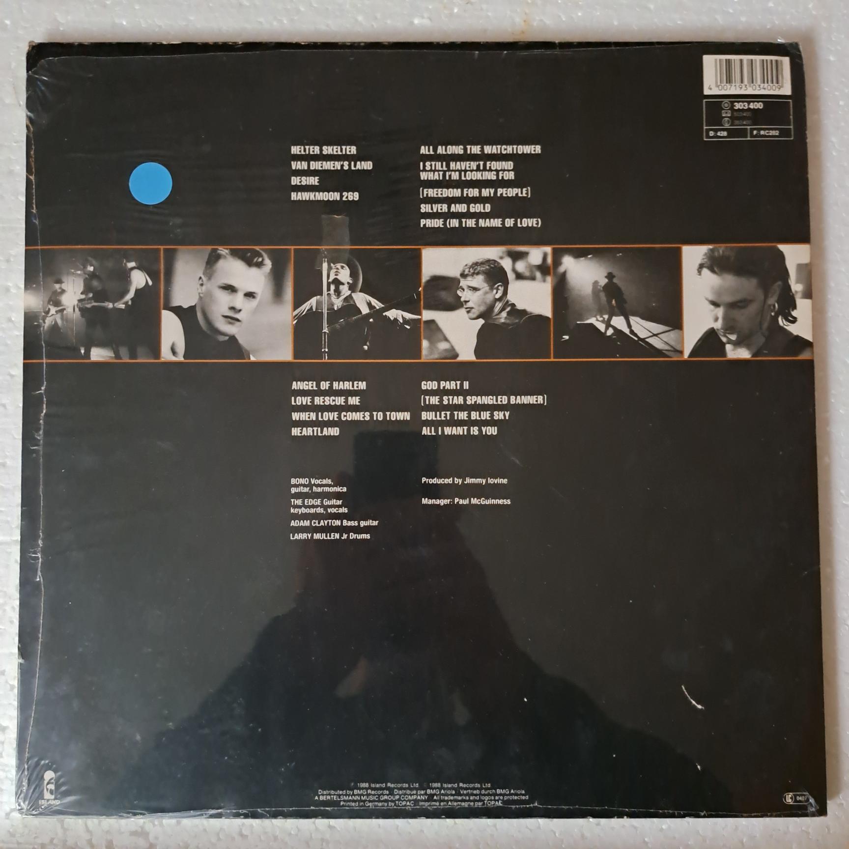 U2 – Rattle And Hum - Disc VINIL 2LP VG, resigilat - imagine 2