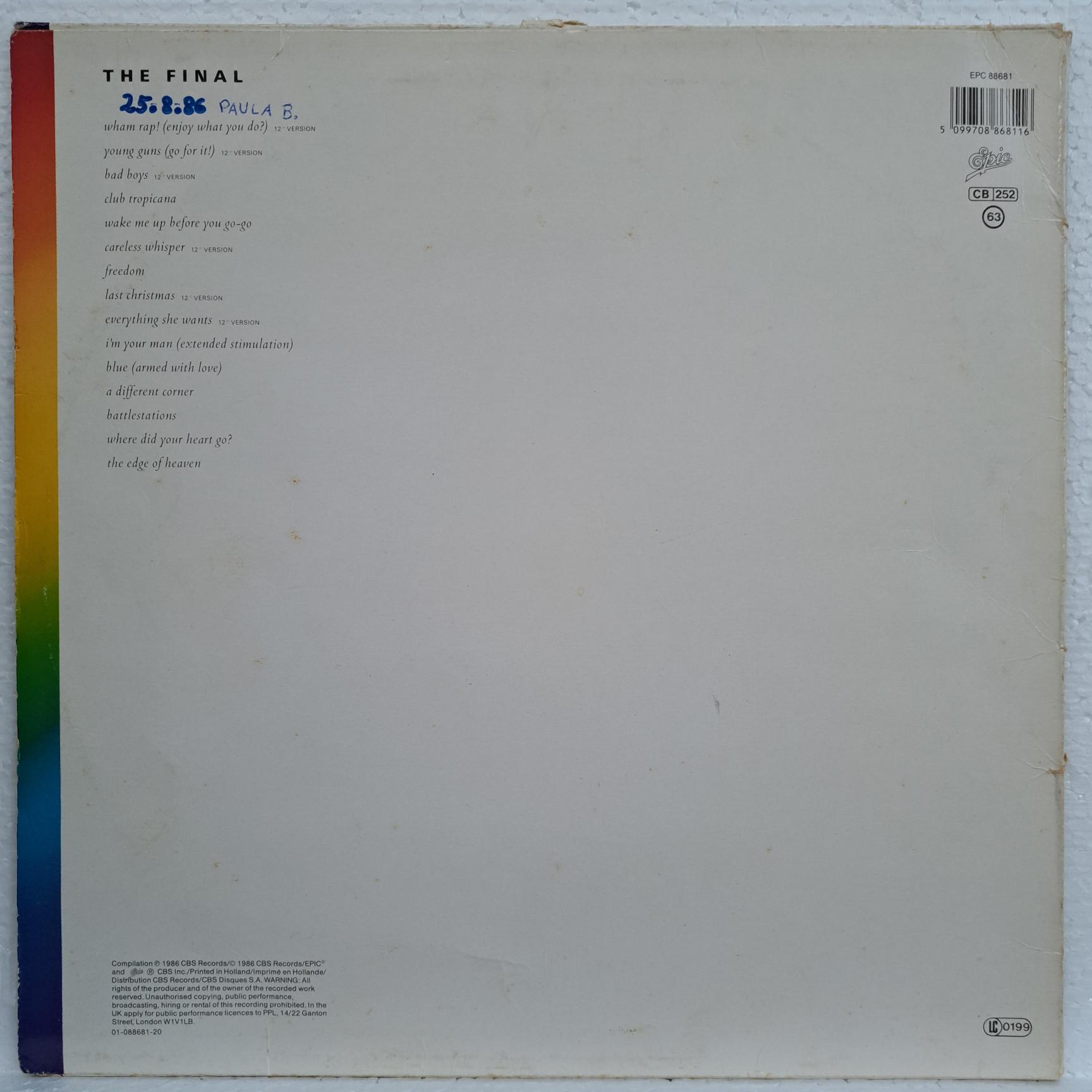 Wham! – The Final - Disc Vinil 2LP VG - imagine 2