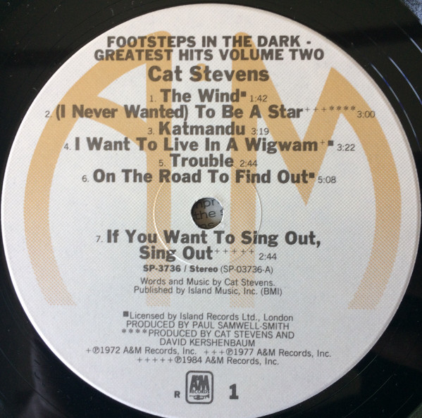 Cat Stevens – Footsteps In The Dark - Disc Vinil LP VG+ - imagine 3